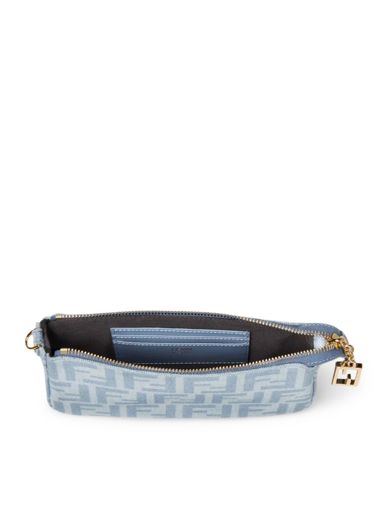 FF DENIM BAGUETTE POUCH LIGHT BLUE - Image 4