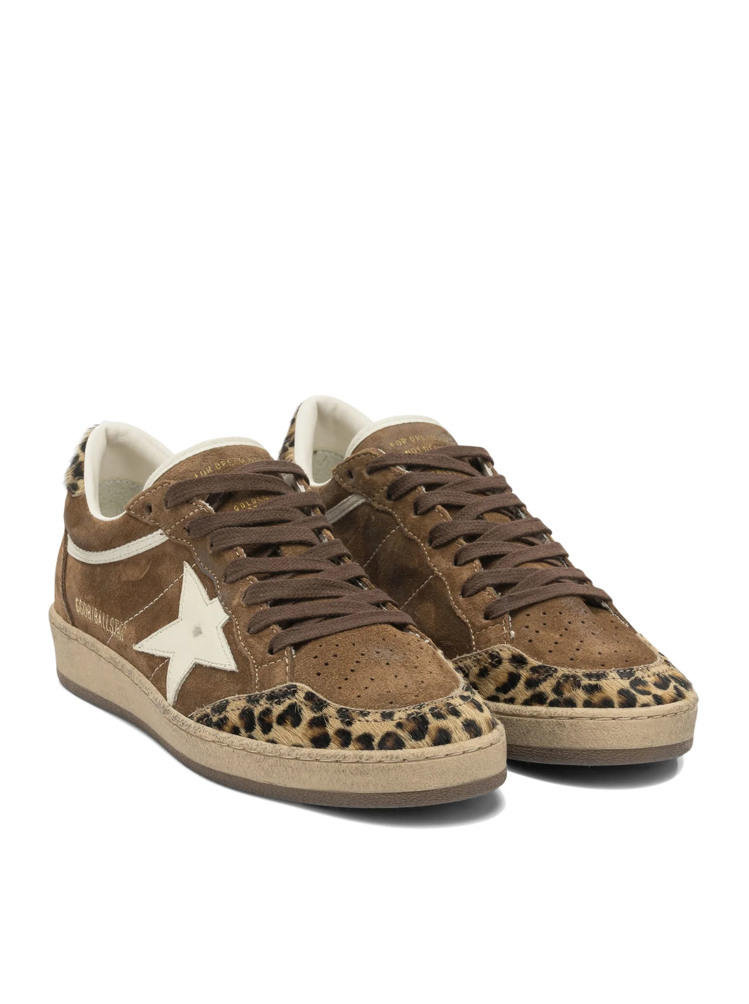 BALL-STAR SNEAKERS IN SUEDE WITH LEOPARD PONYSKIN INSERTS - Image 2