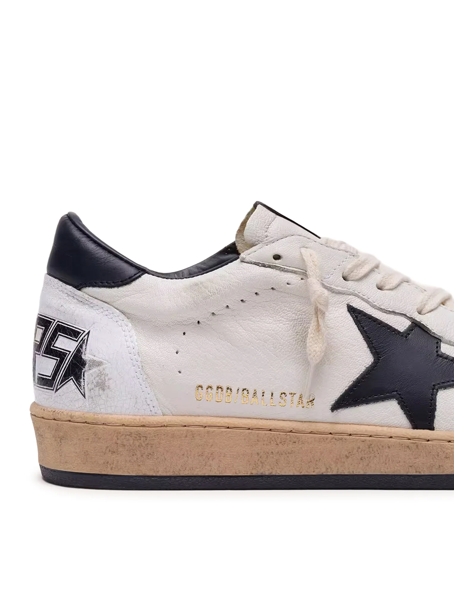 BALL-STAR SNEAKERS IN WHITE NAPPA WITH BLACK STAR - Image 5