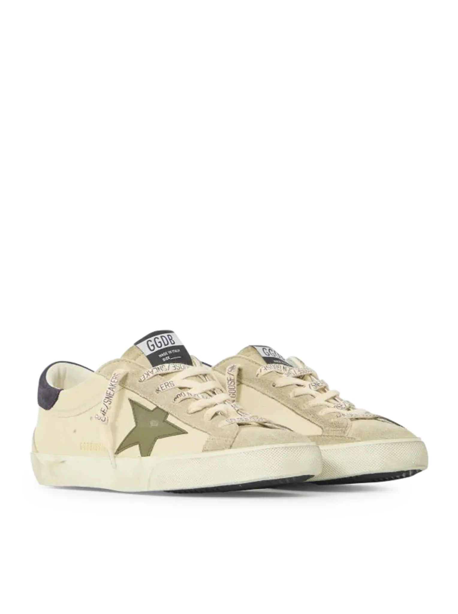SUPER-STAR LEATHER SNEAKERS WITH SUEDE INSERTS - Image 2