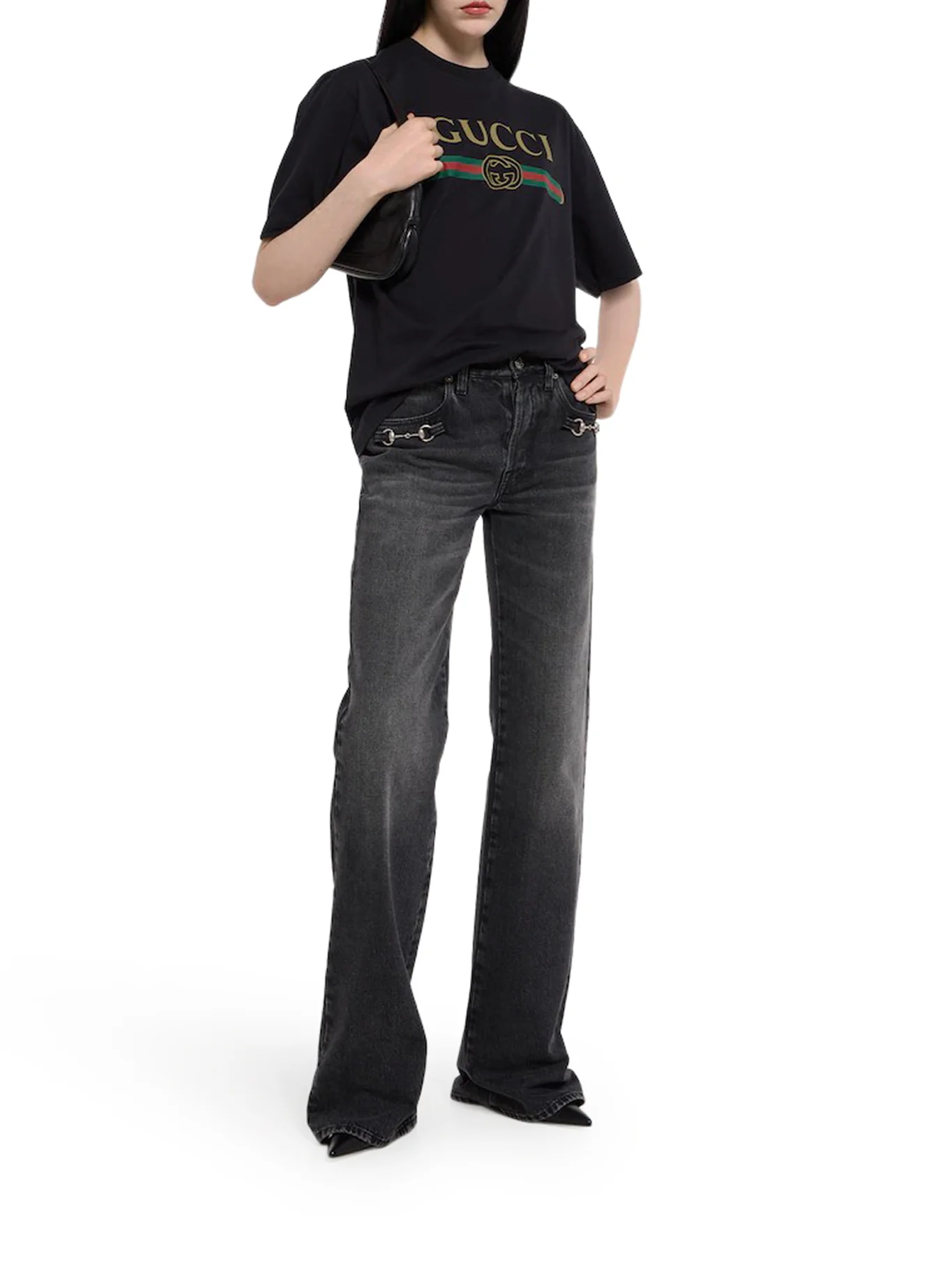 COTTON AND SILK JERSEY T-SHIRT WITH PRINT - Image 2