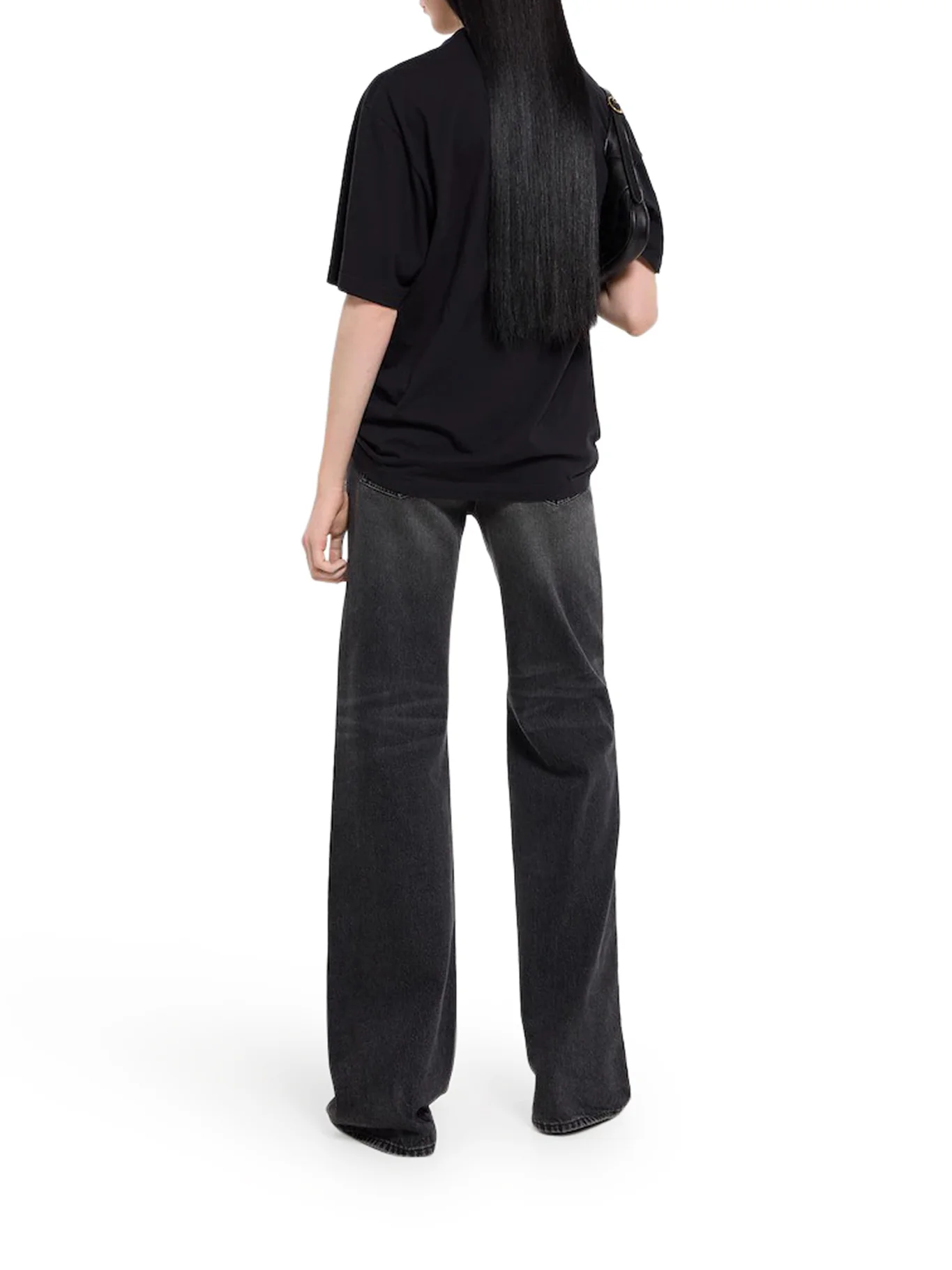 COTTON AND SILK JERSEY T-SHIRT WITH PRINT - Image 3