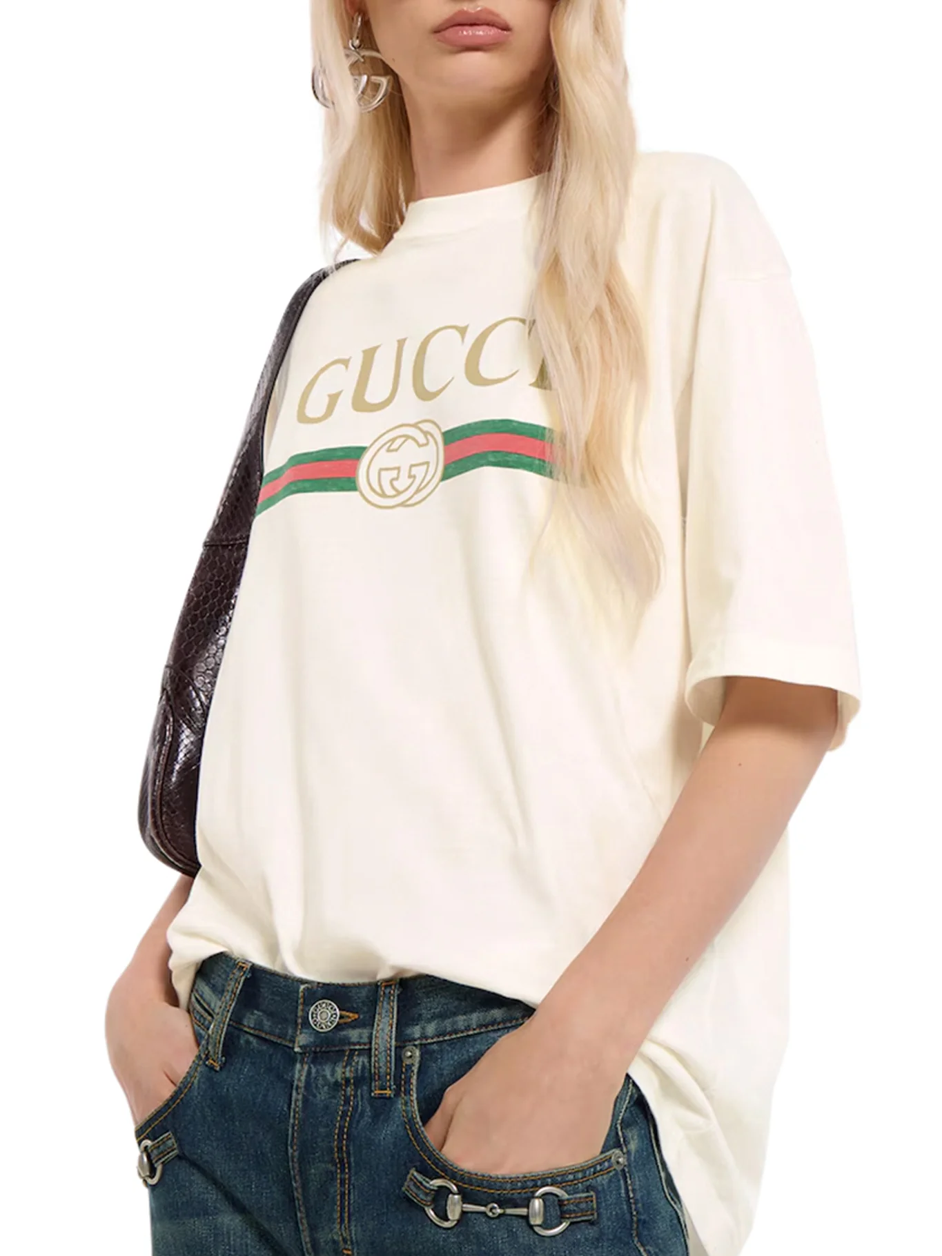 COTTON AND SILK JERSEY T-SHIRT WITH PRINT - Image 3
