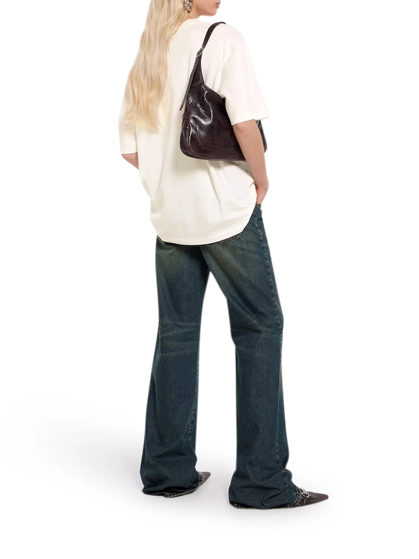 COTTON AND SILK JERSEY T-SHIRT WITH PRINT - Image 4