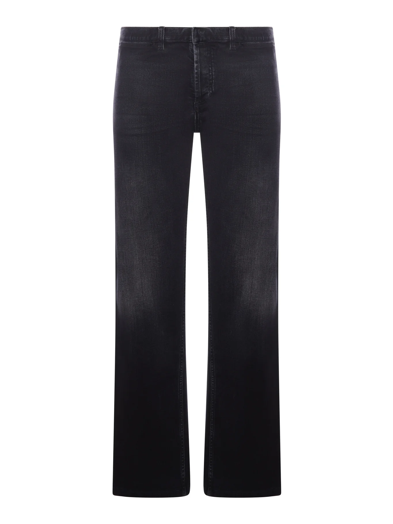 COTTON DENIM TROUSERS WITH WEB RIBBON