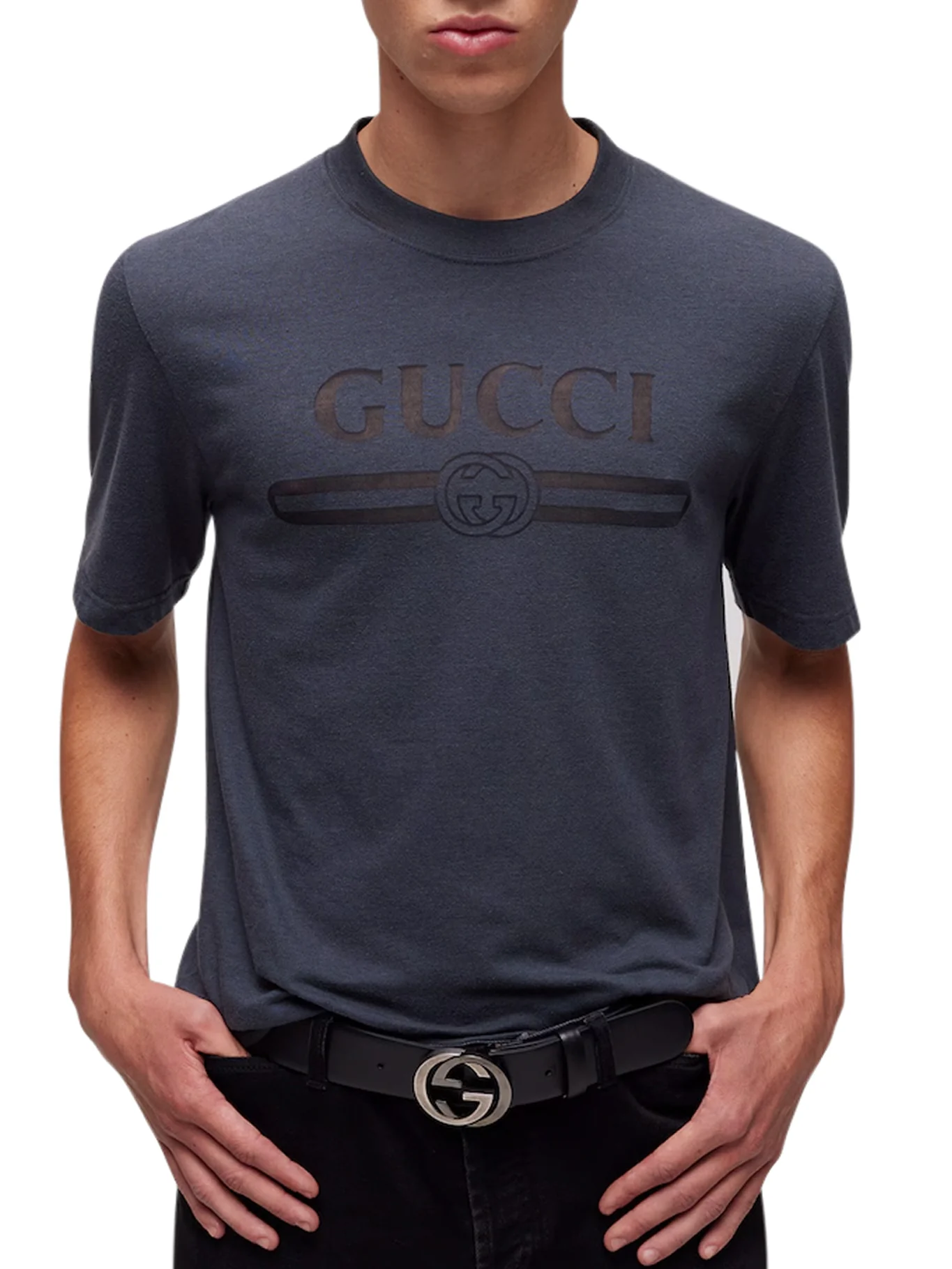 COTTON JERSEY T-SHIRT WITH DEVORÉ DETAIL - Image 3