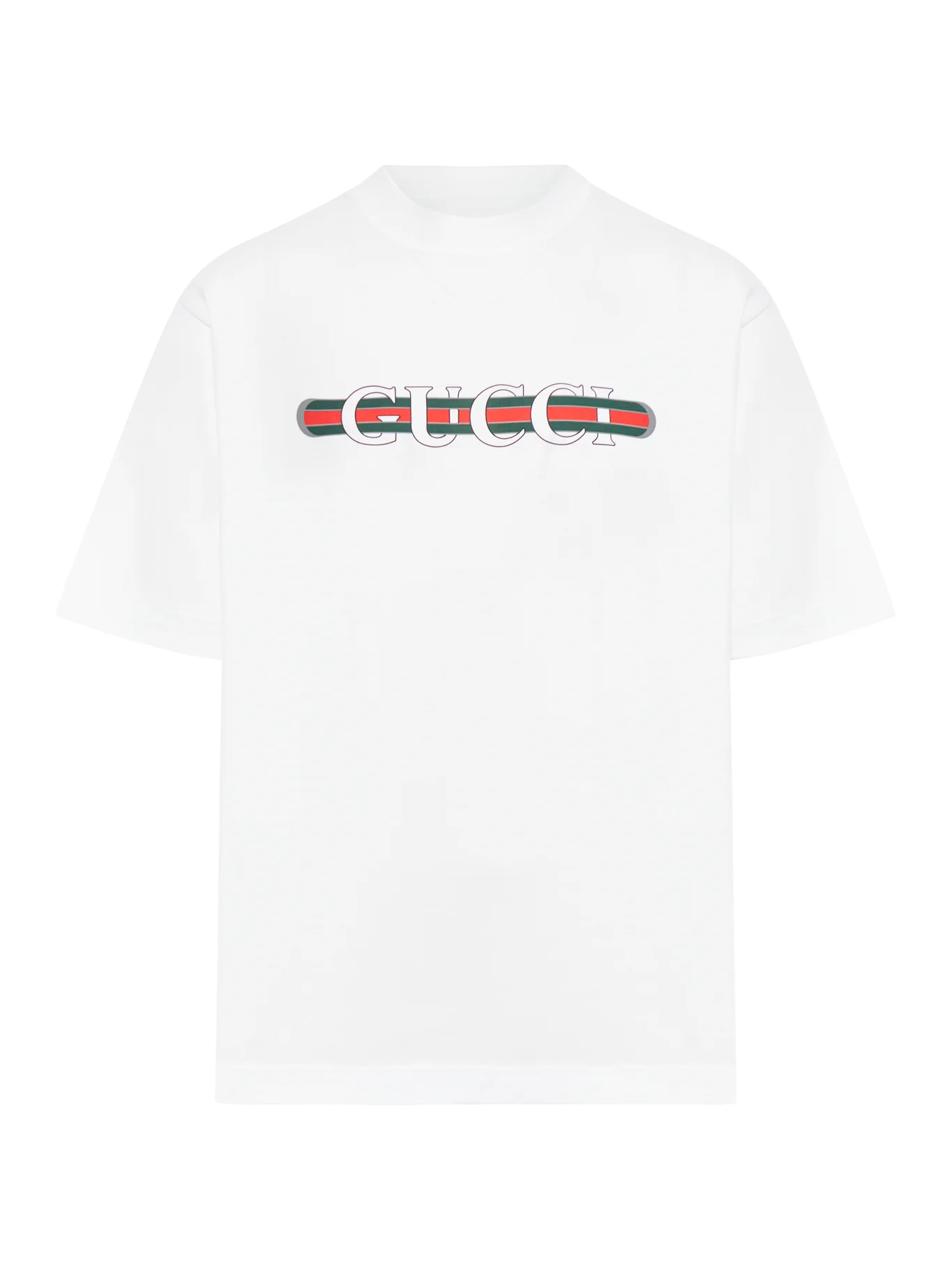 COTTON JERSEY T-SHIRT WITH GUCCI PRINT