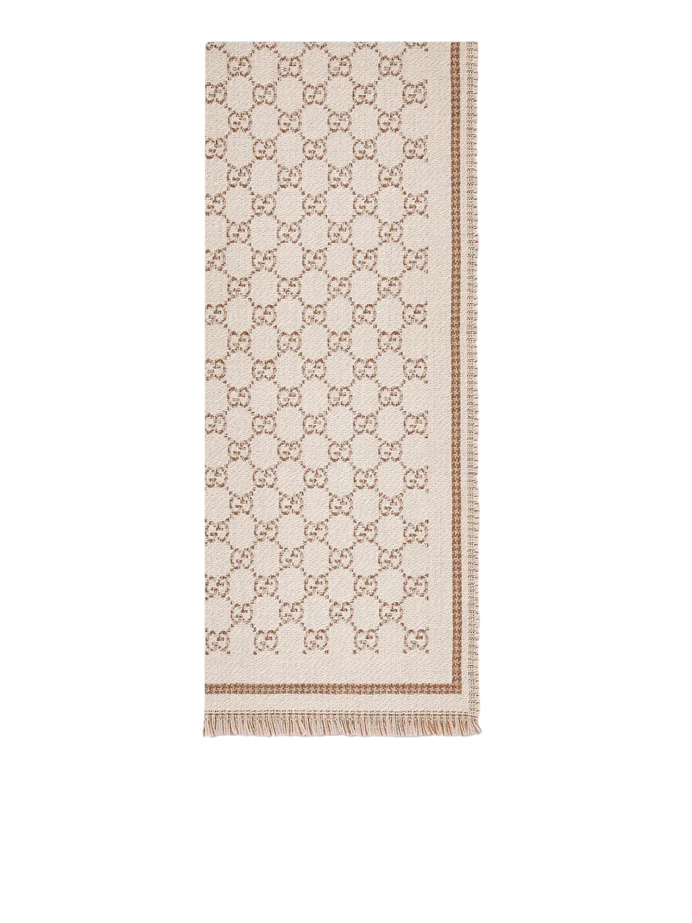 DOUBLE SIDE "GG" WOOL SCARF