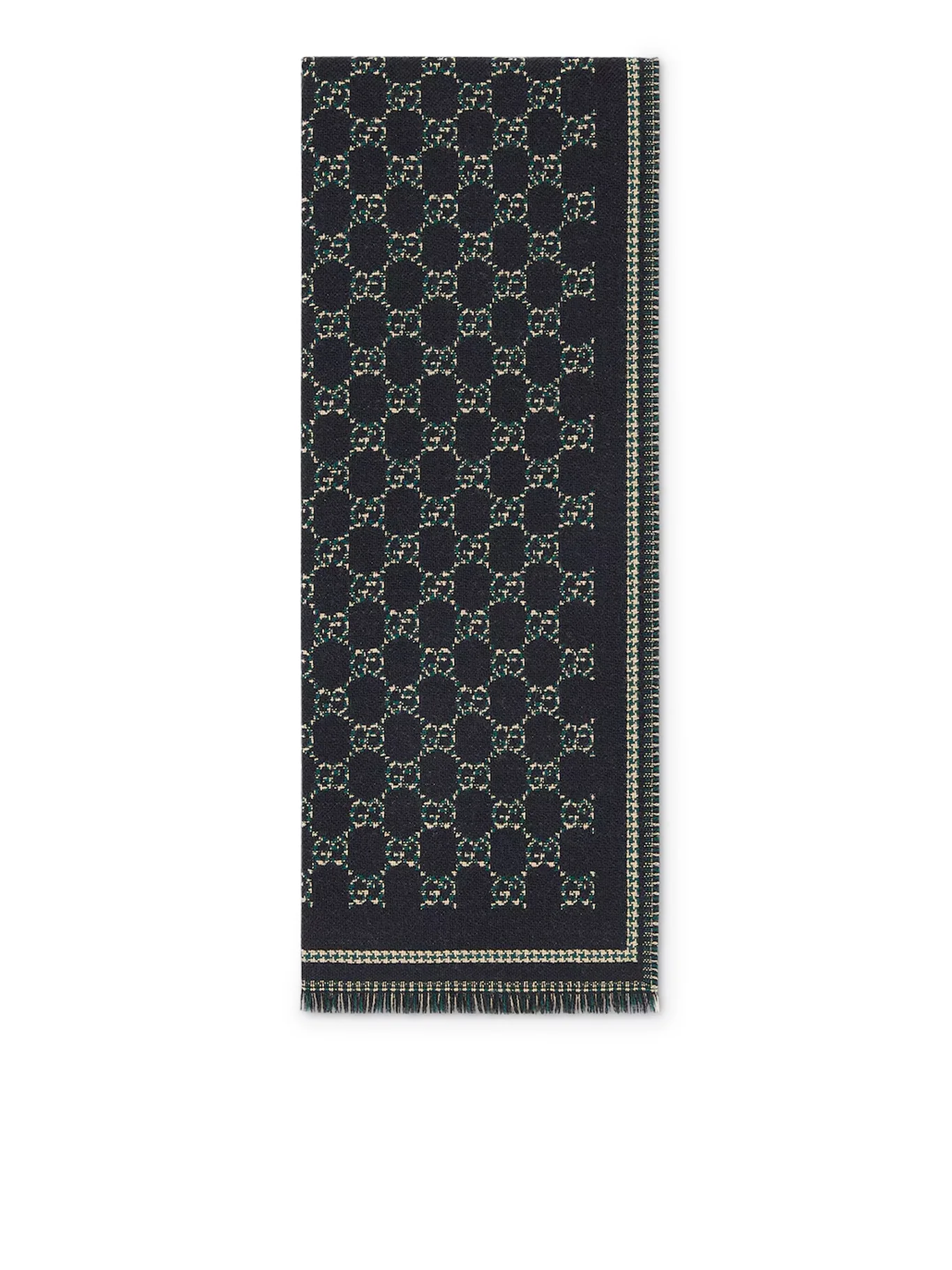 GG JACQUARD WOOL SCARF