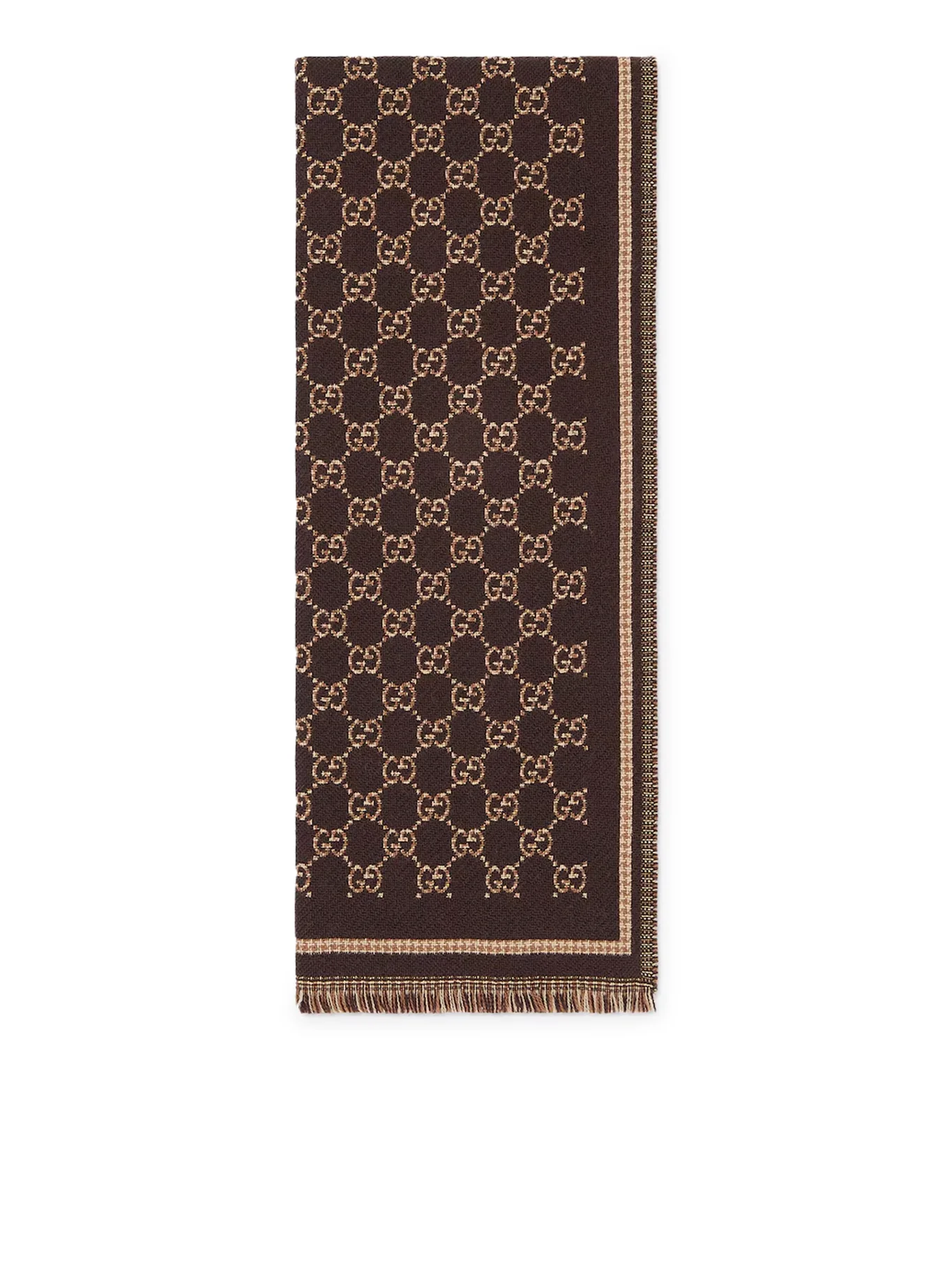 GG JACQUARD WOOL SCARF
