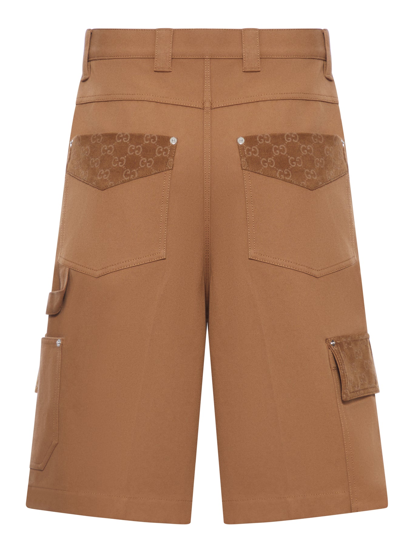 HEAVY COTTON CANVAS CARGO BERMUDA SHORTS - Image 2