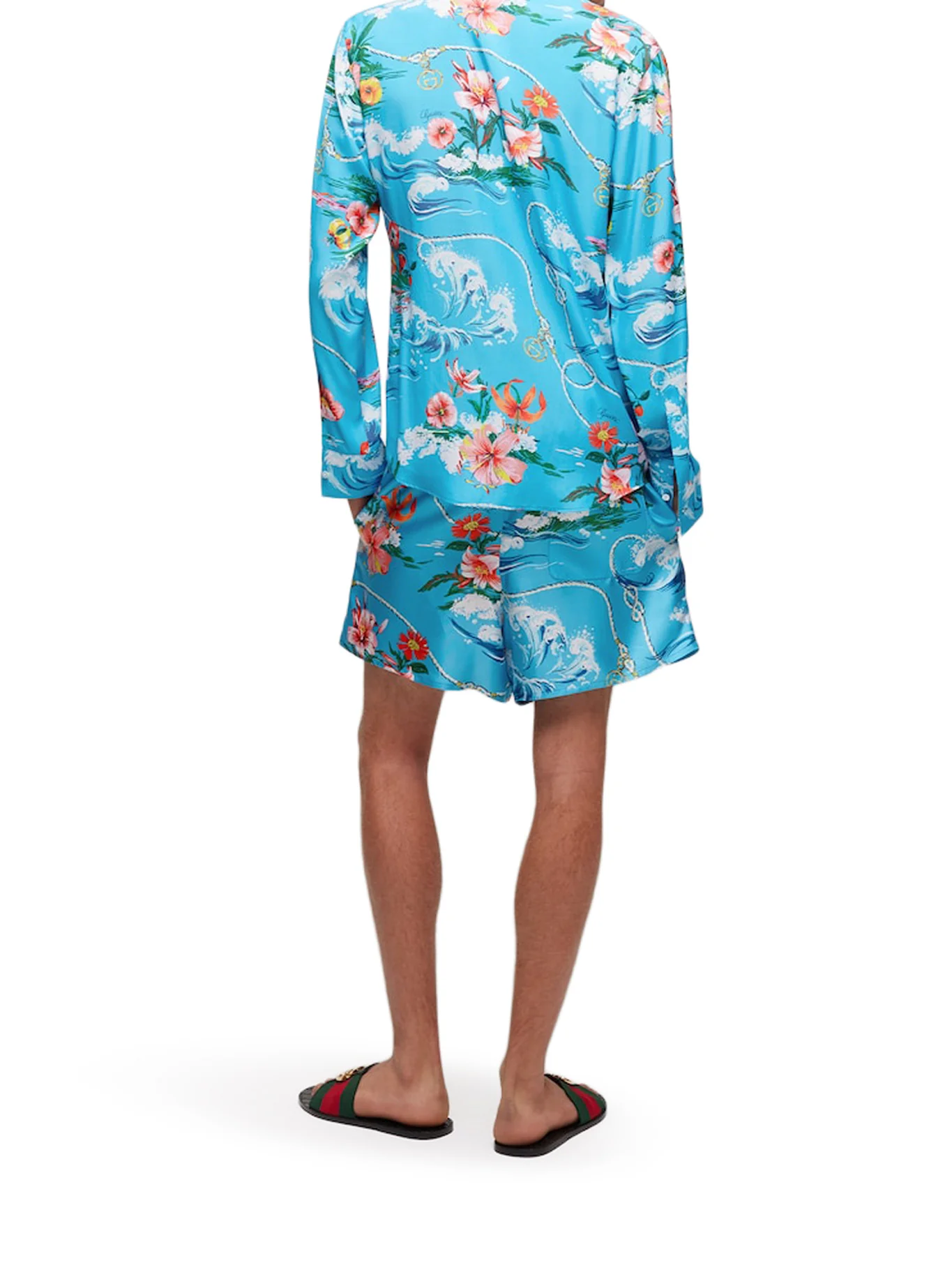 PRINTED SILK TWILL SHORTS - Image 3