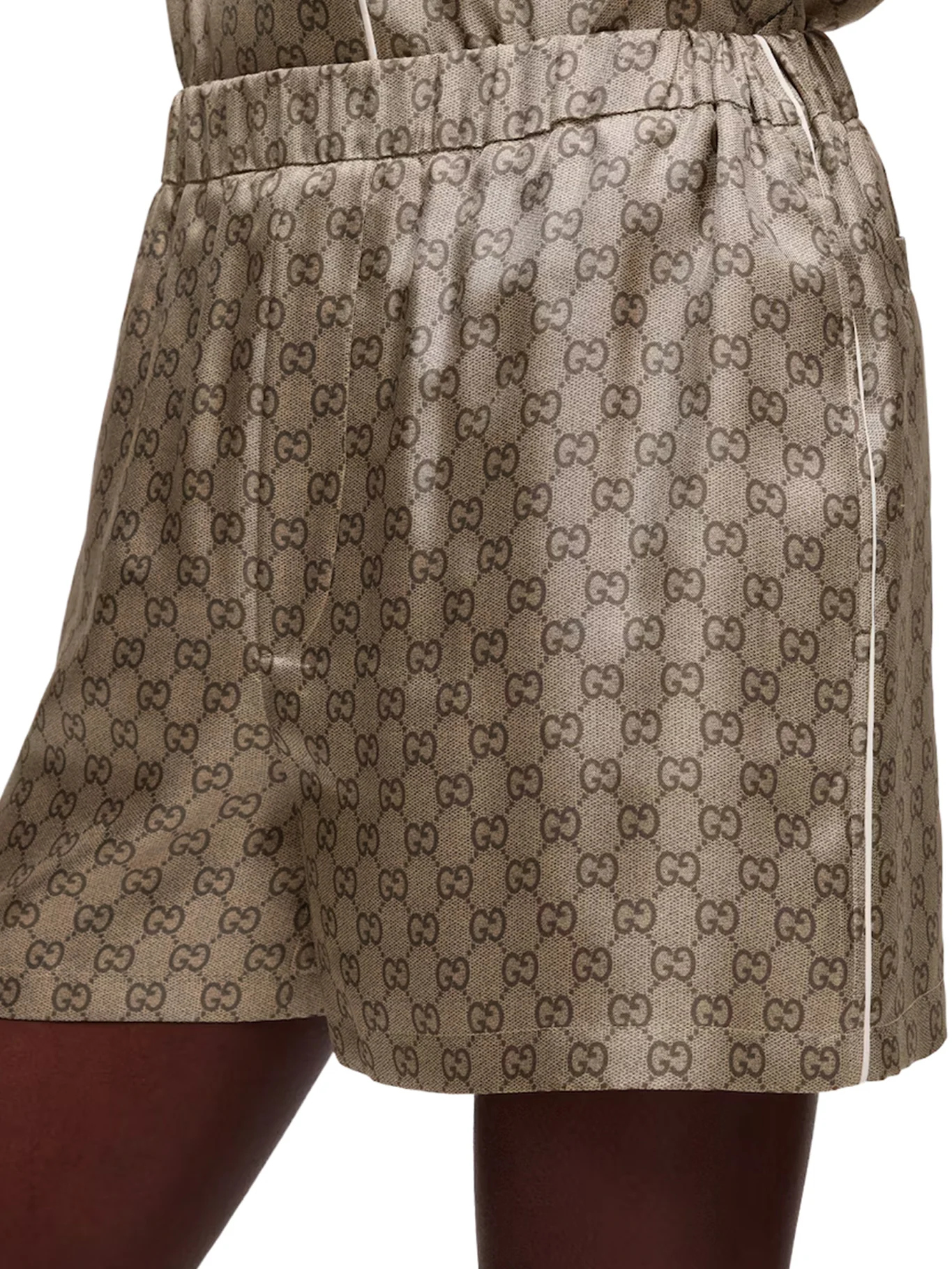 PRINTED SILK TWILL SHORTS - Image 4
