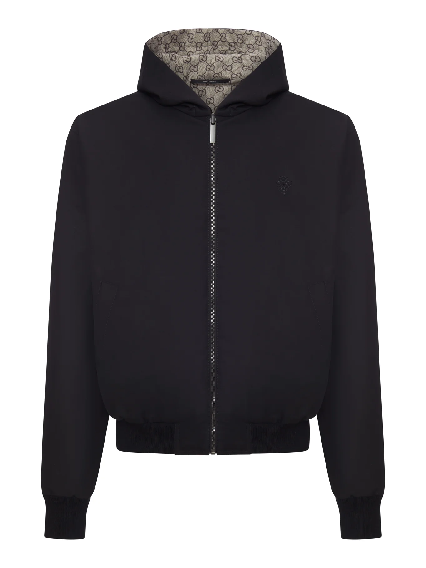 REVERSIBLE ZIP-UP JACKET IN COTTON FABRIC