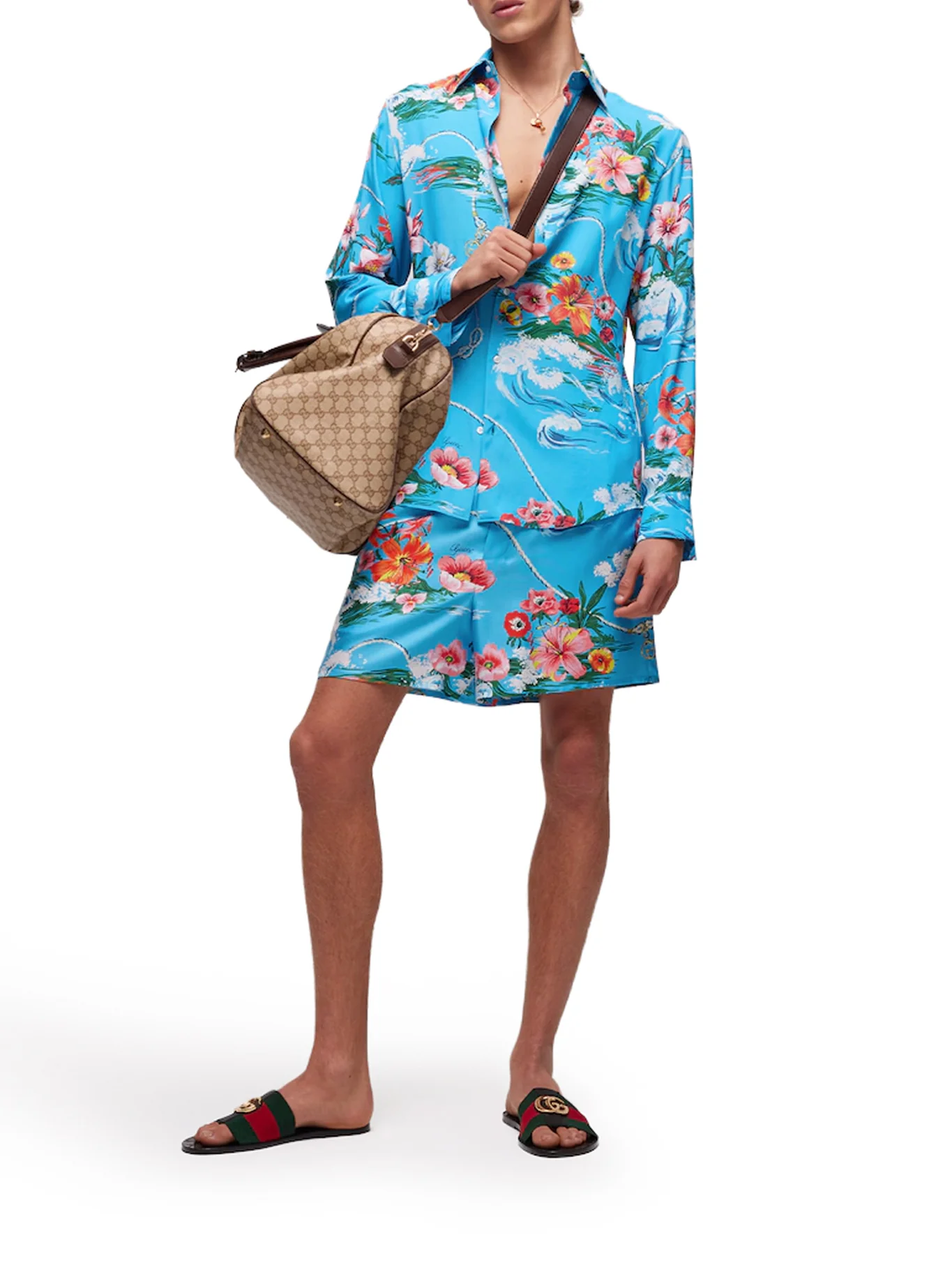 SHIRT IN FLUID PRINTED FABRIC - Image 2