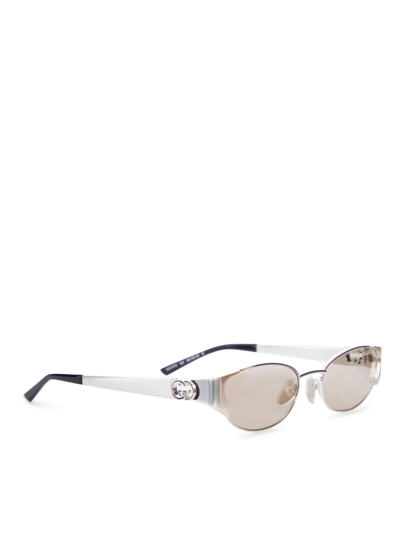 SILVER-TONE OVAL SUNGLASSES - Image 2