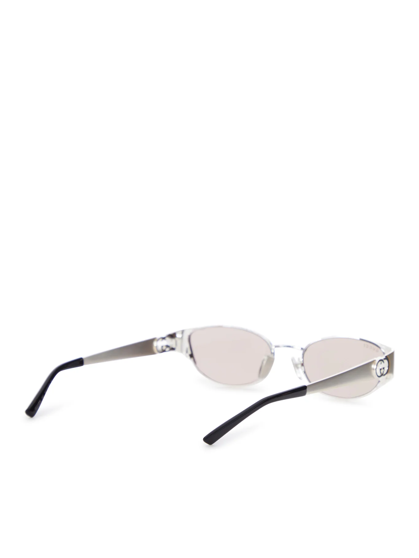 SILVER-TONE OVAL SUNGLASSES - Image 3