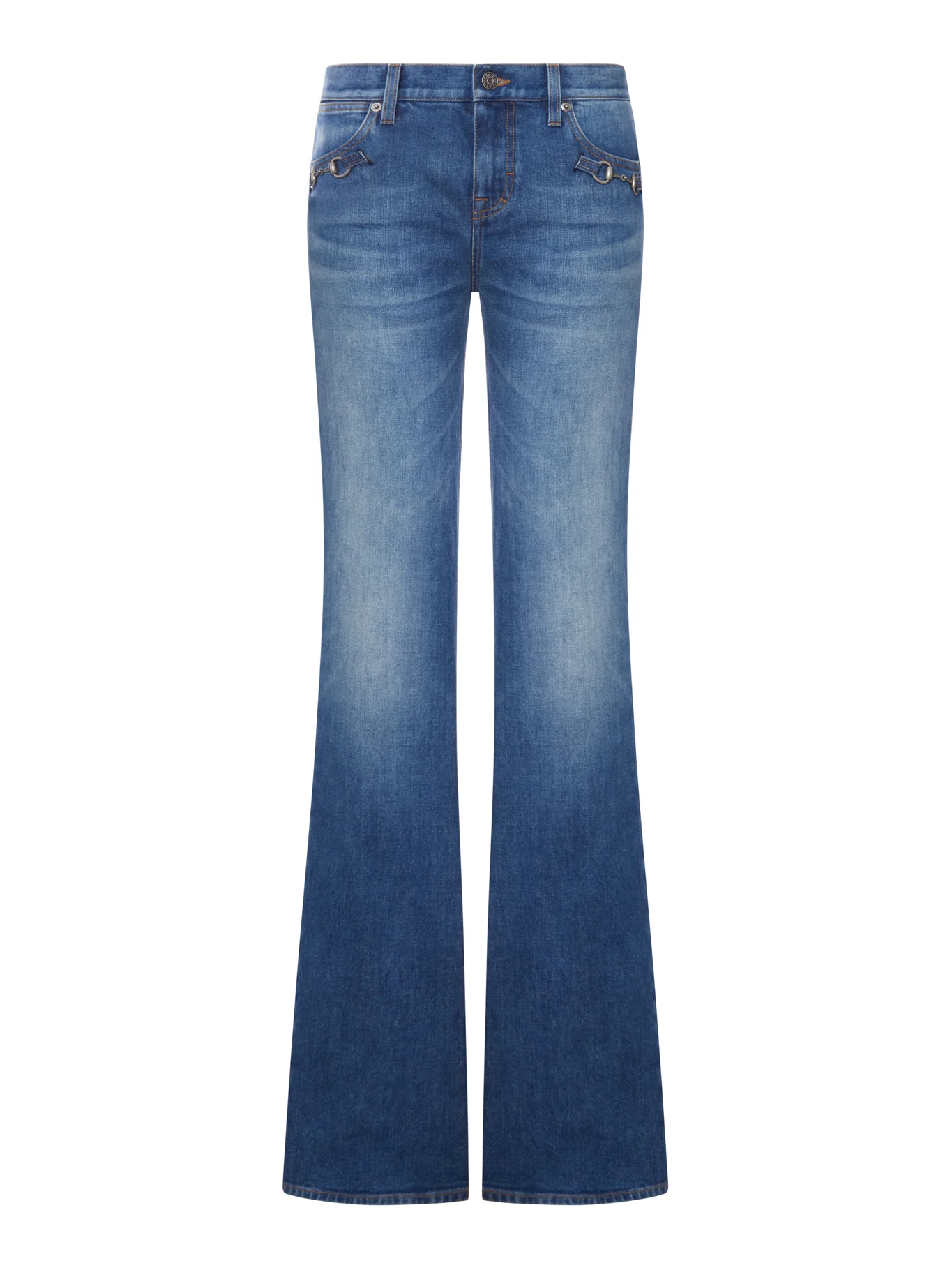 STRETCH COTTON JEANS WITH HOOK