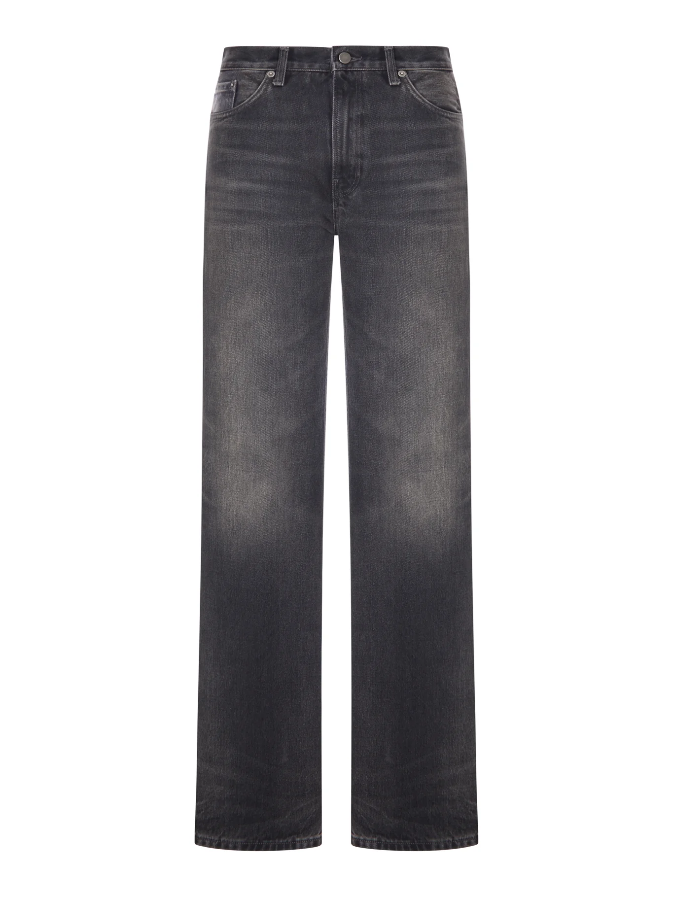 STRAIGHT LEG DARK WASH DENIM JEANS