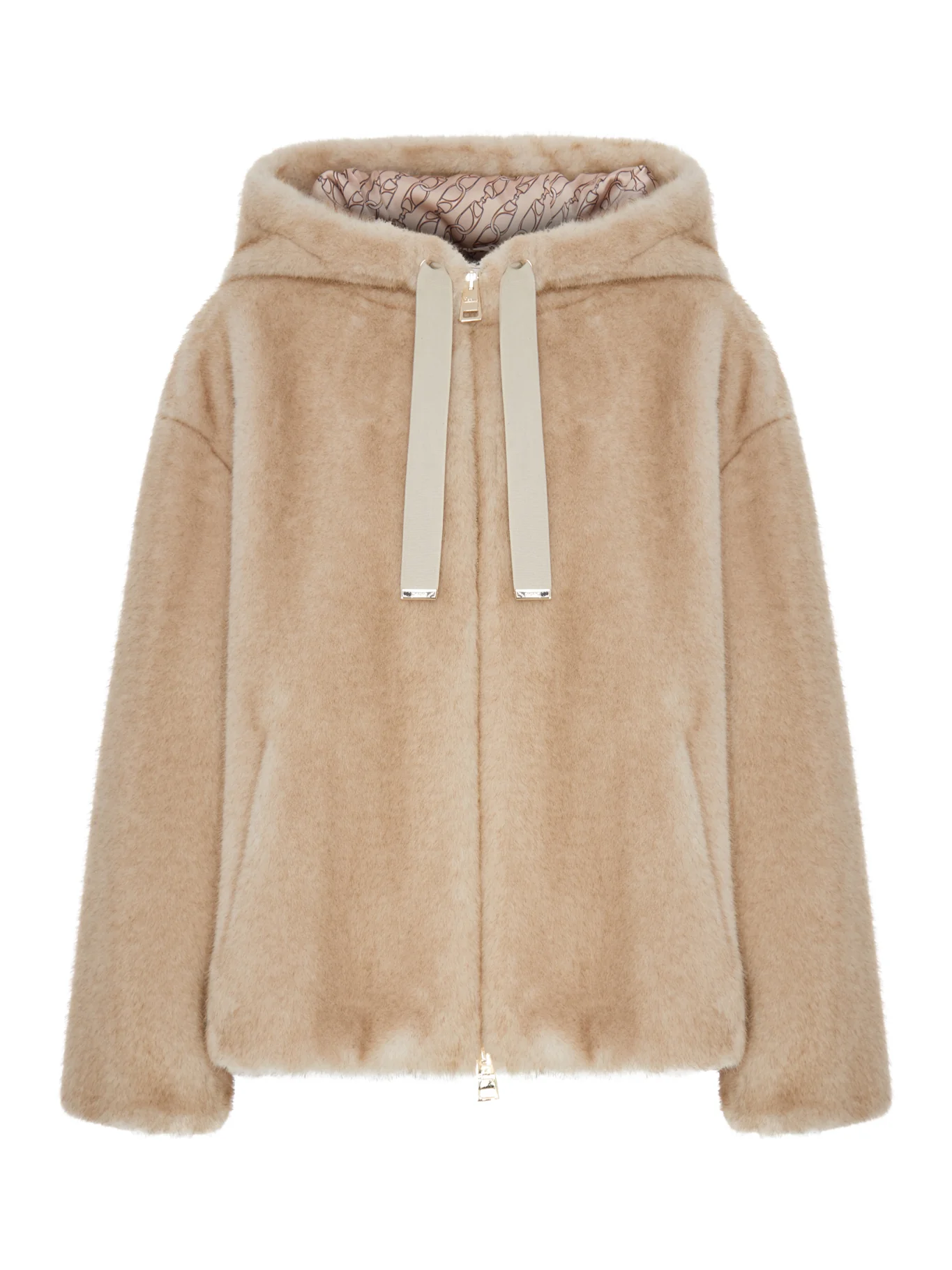 FAUX FUR HOODED JACKET