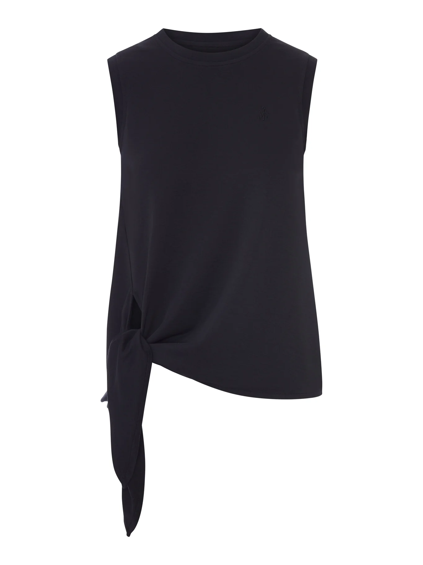 COTTON TANK TOP WITH KNOTTED HEM
