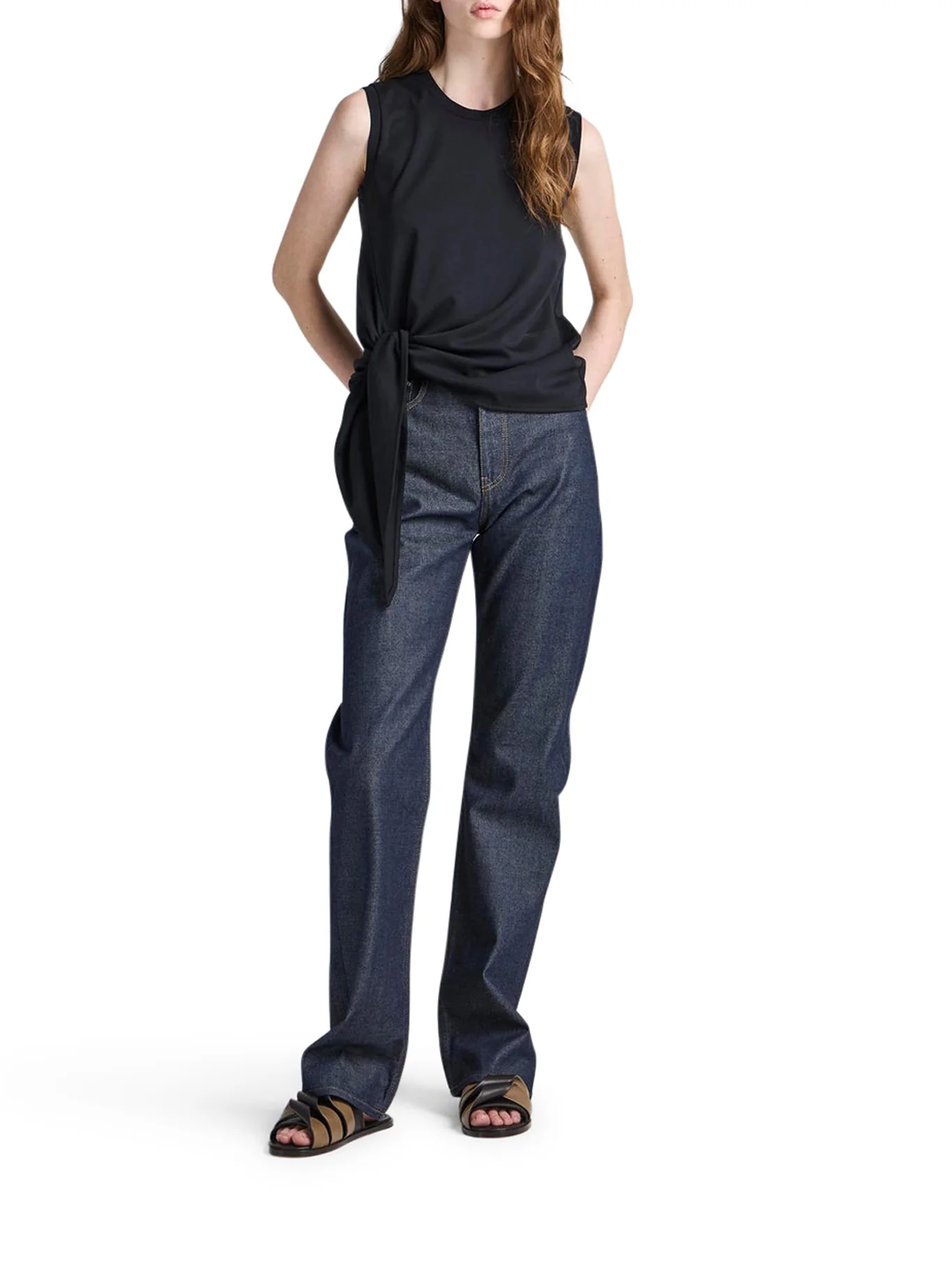 COTTON TANK TOP WITH KNOTTED HEM - Image 2