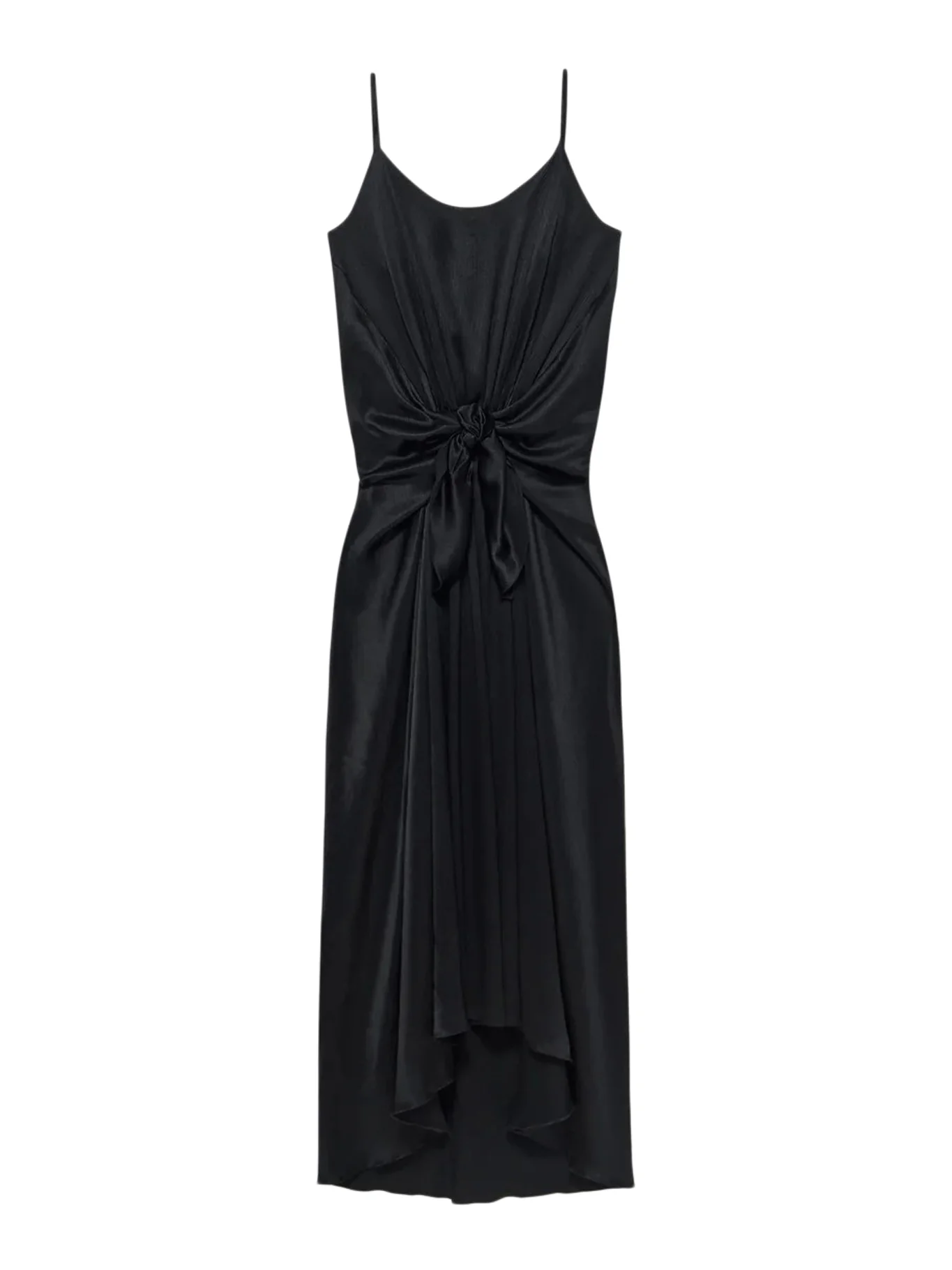SILK DRESS WITH KNOT AT THE WAIST
