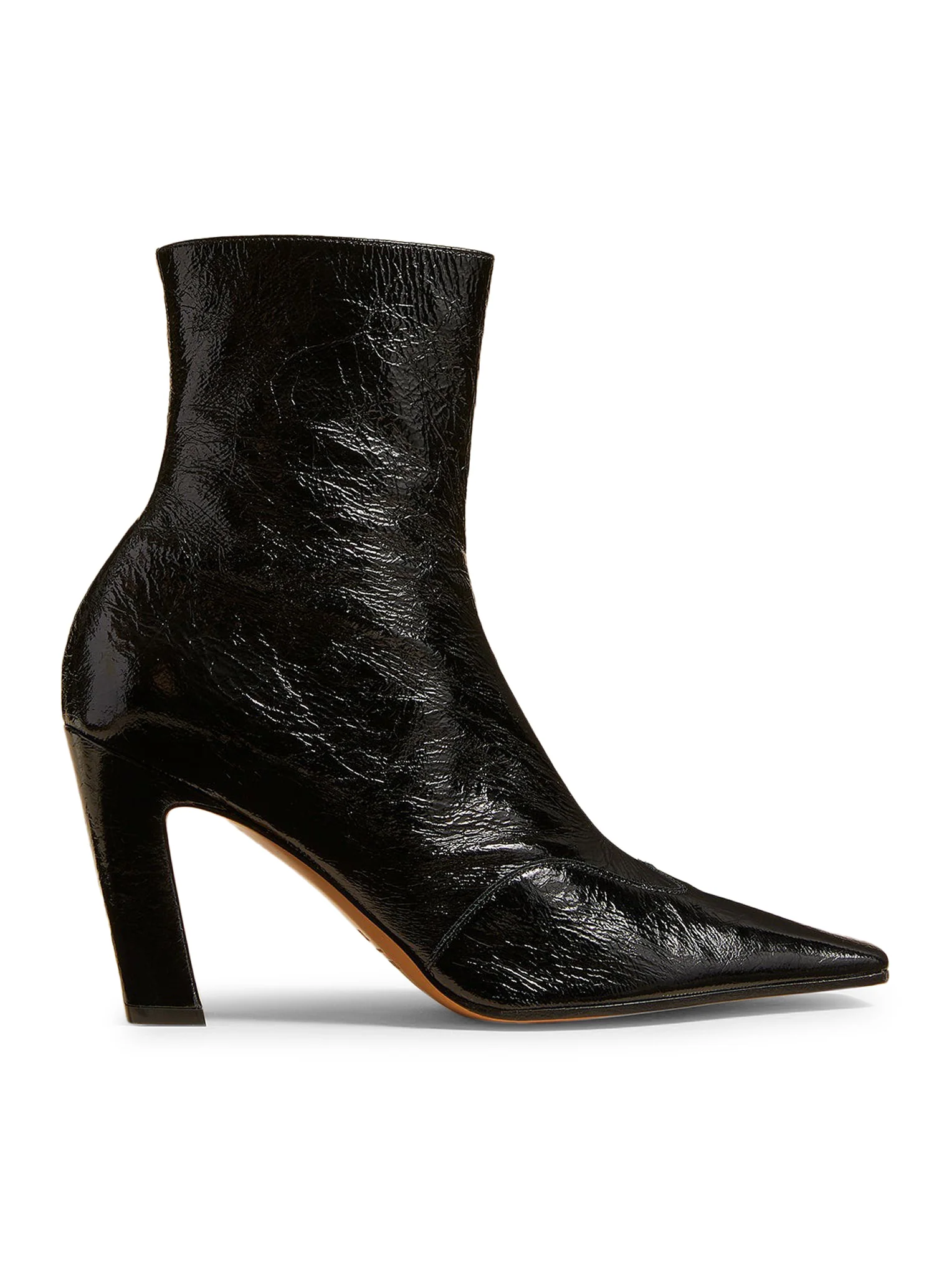 THE NEVADA STRETCH HIGH BOOT in Black Crinkled Leather