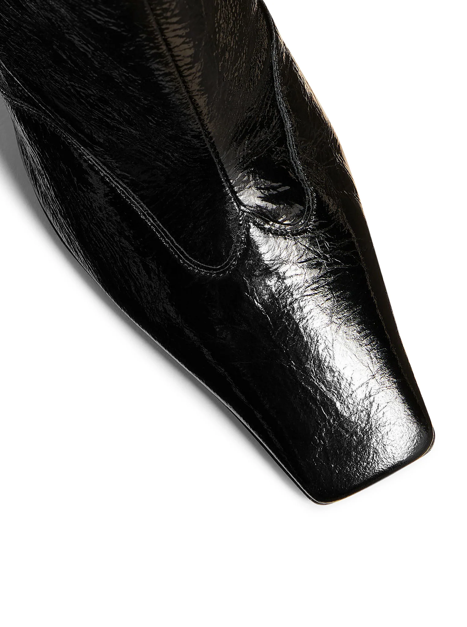 THE NEVADA STRETCH HIGH BOOT in Black Crinkled Leather - Image 5