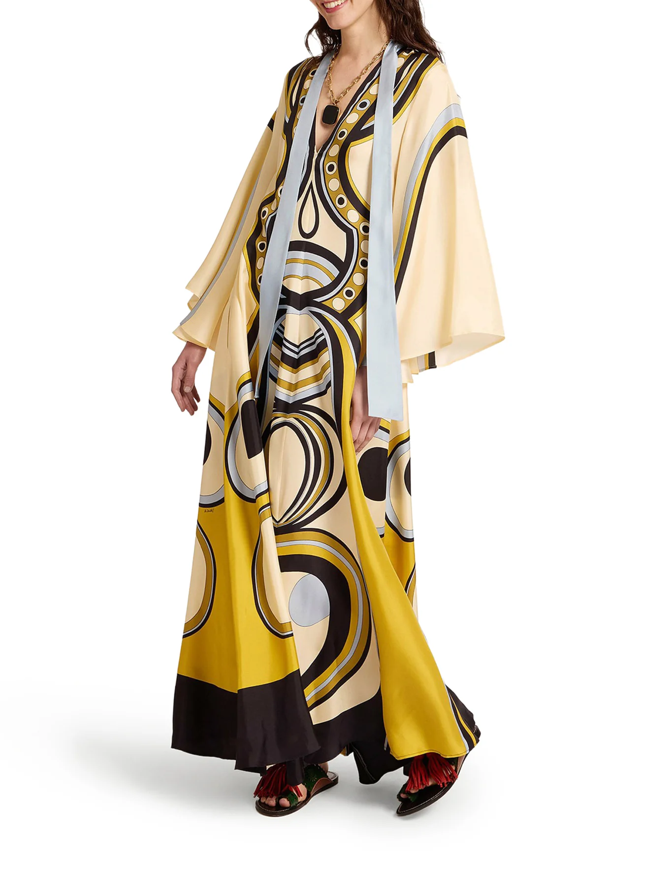 MAGNIFICENT LONG SILK DRESS - Image 2