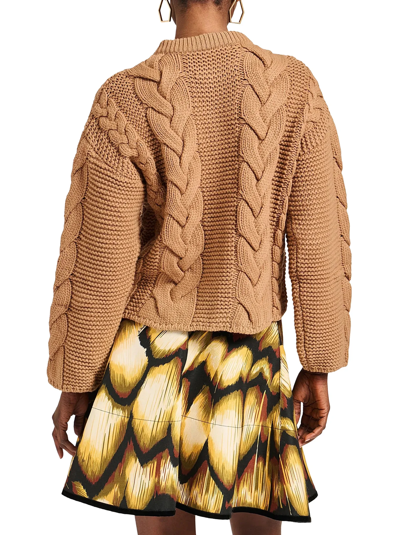 WOOL AND CASHMERE CARDIGAN WITH CABLE KNIT - Image 3