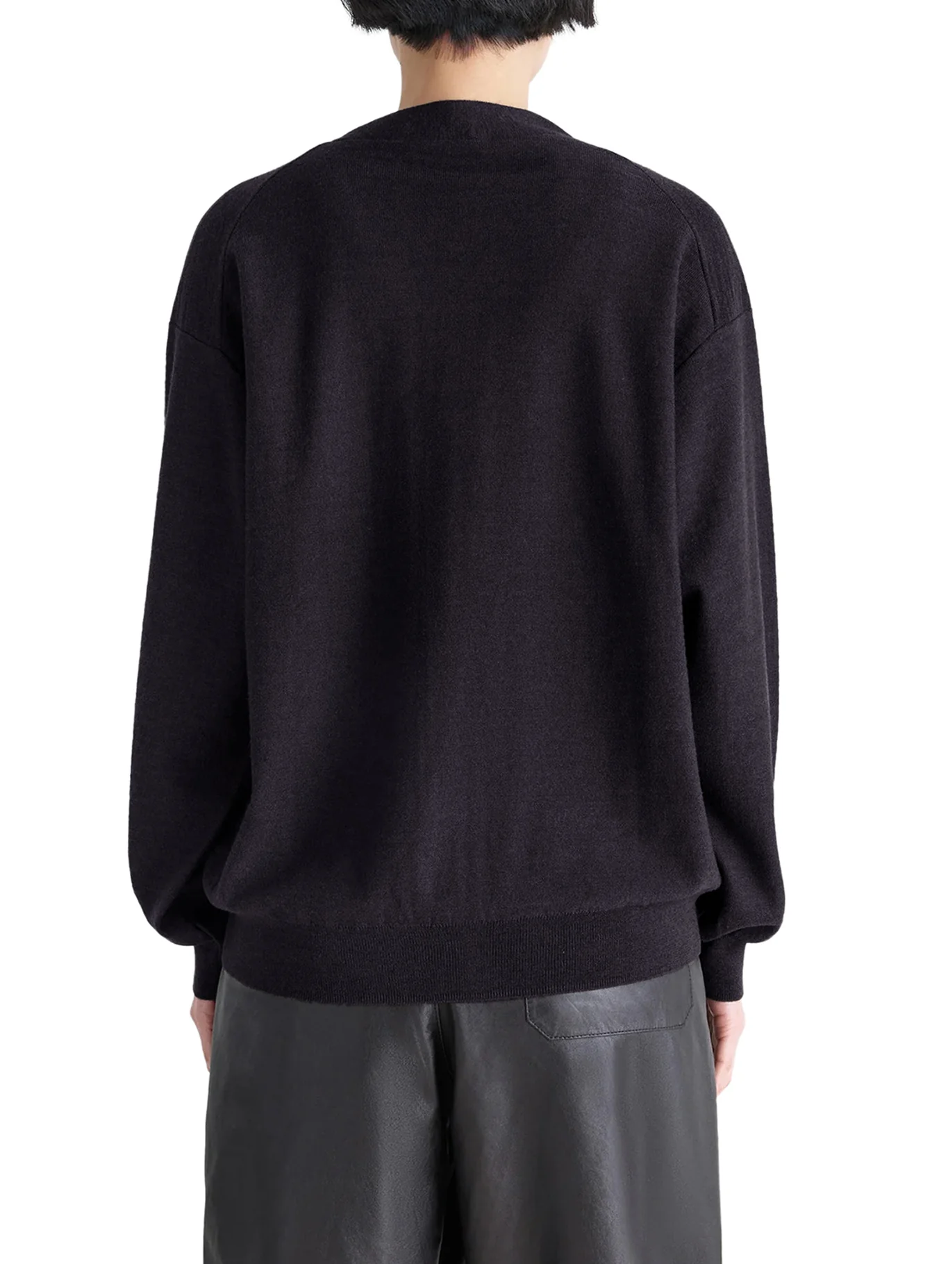 RELAXED TWISTED CARDIGAN IN MERINO BLEND - Image 4