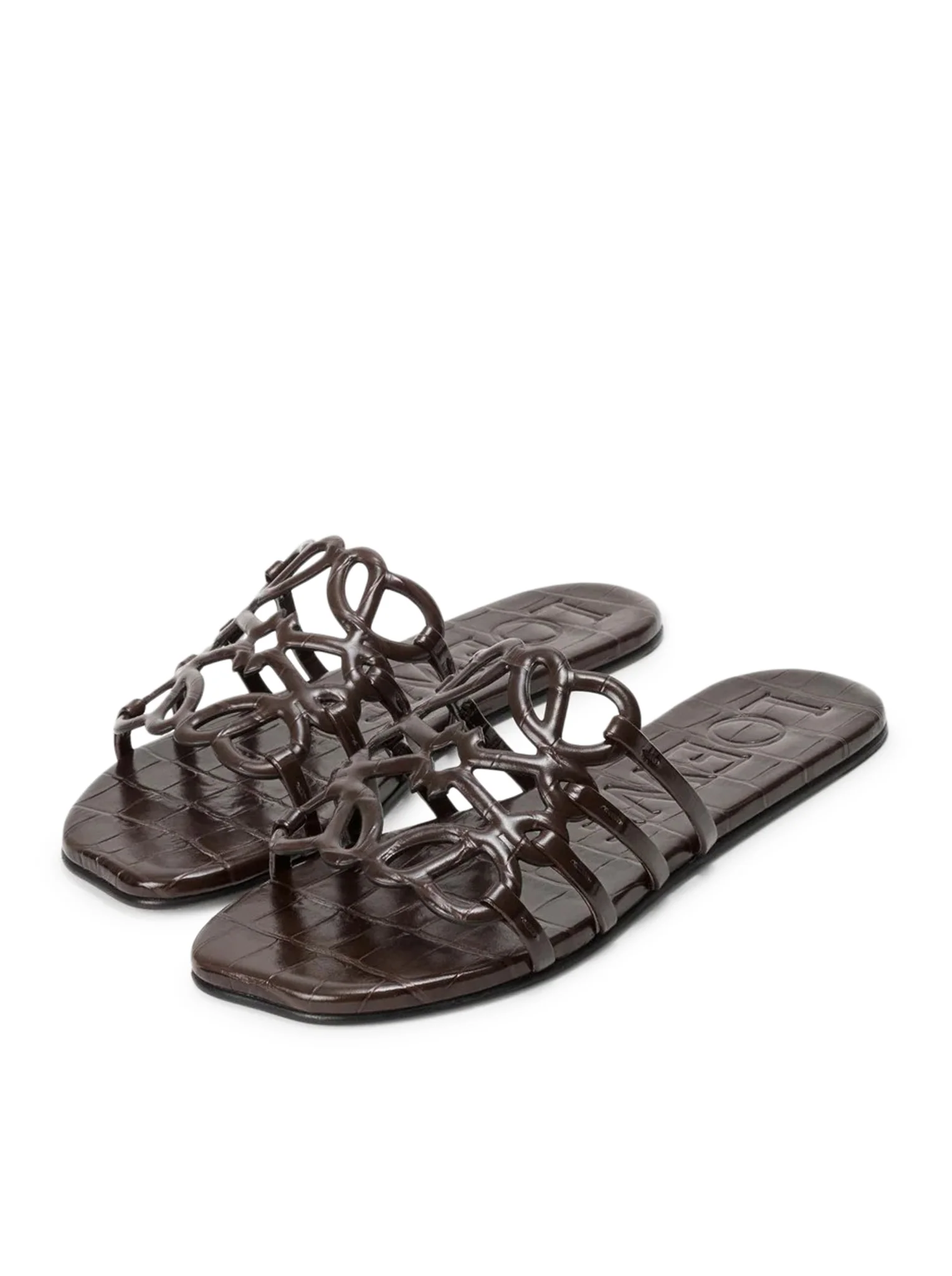 ANAGRAM PETAL SLIDE IN CROCODILE EMBOSSED CALFSKIN - Image 3