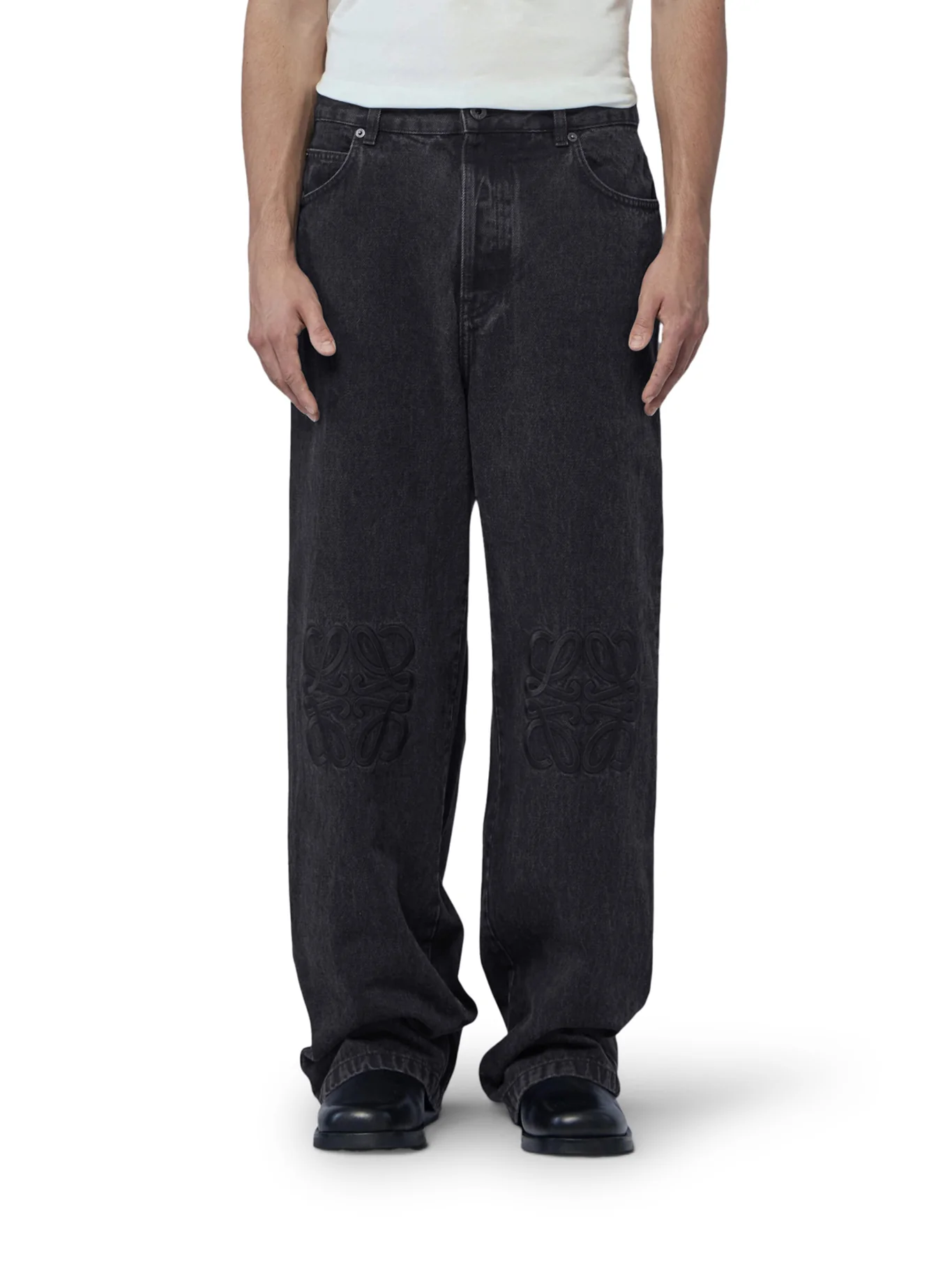 BAGGY JEANS WITH ANAGRAM EMBROIDERY - Image 2