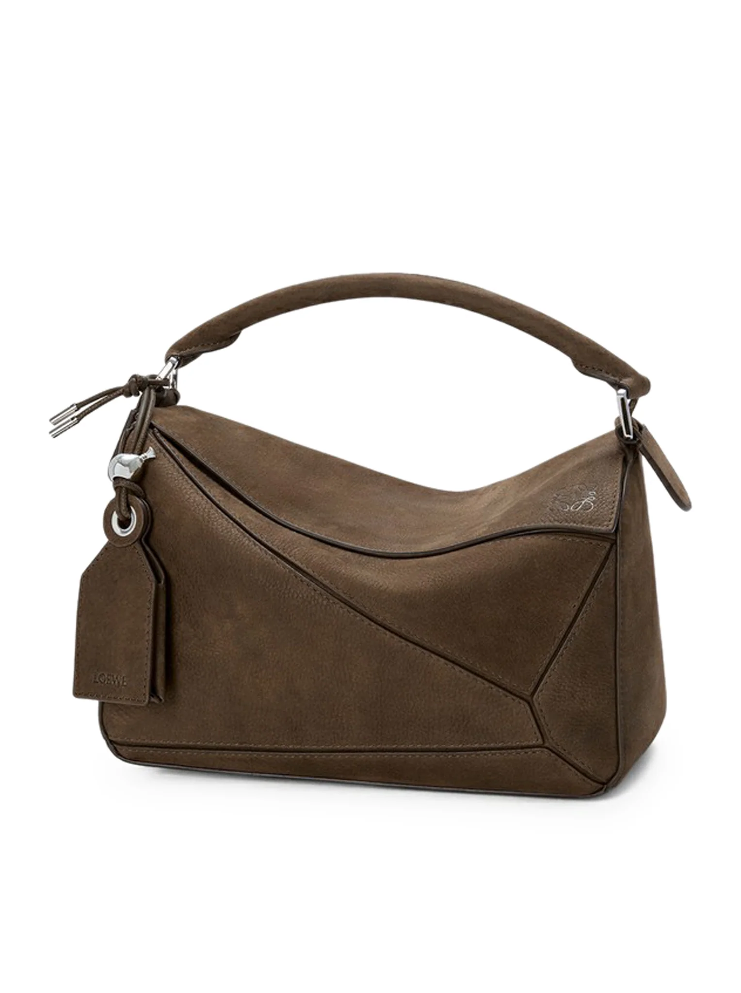 FEATHERLIGHT PUZZLE SMALL BAG IN GARNET NUBUCK