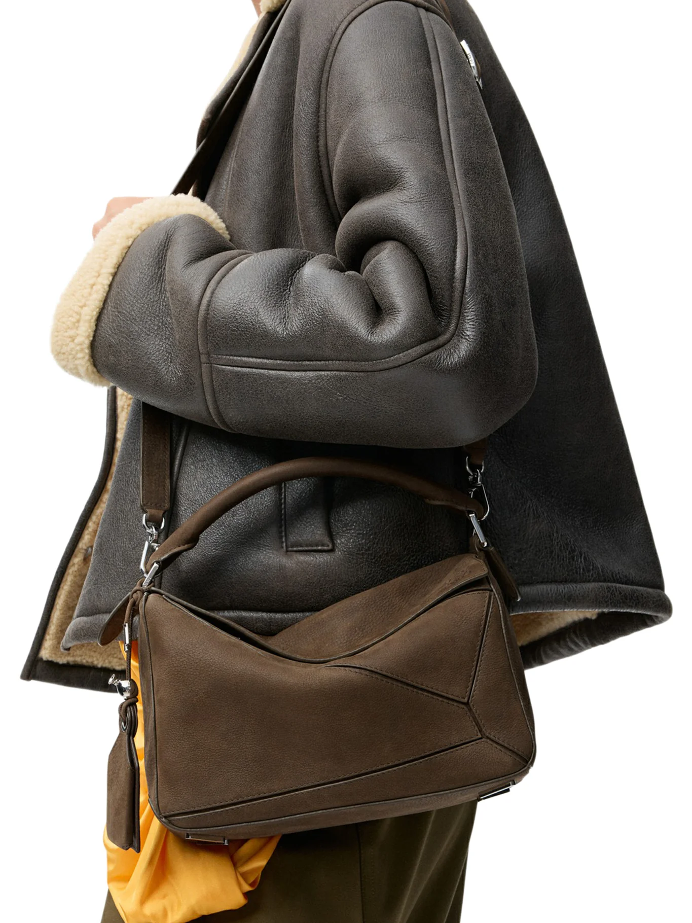 FEATHERLIGHT PUZZLE SMALL BAG IN GARNET NUBUCK - Image 4