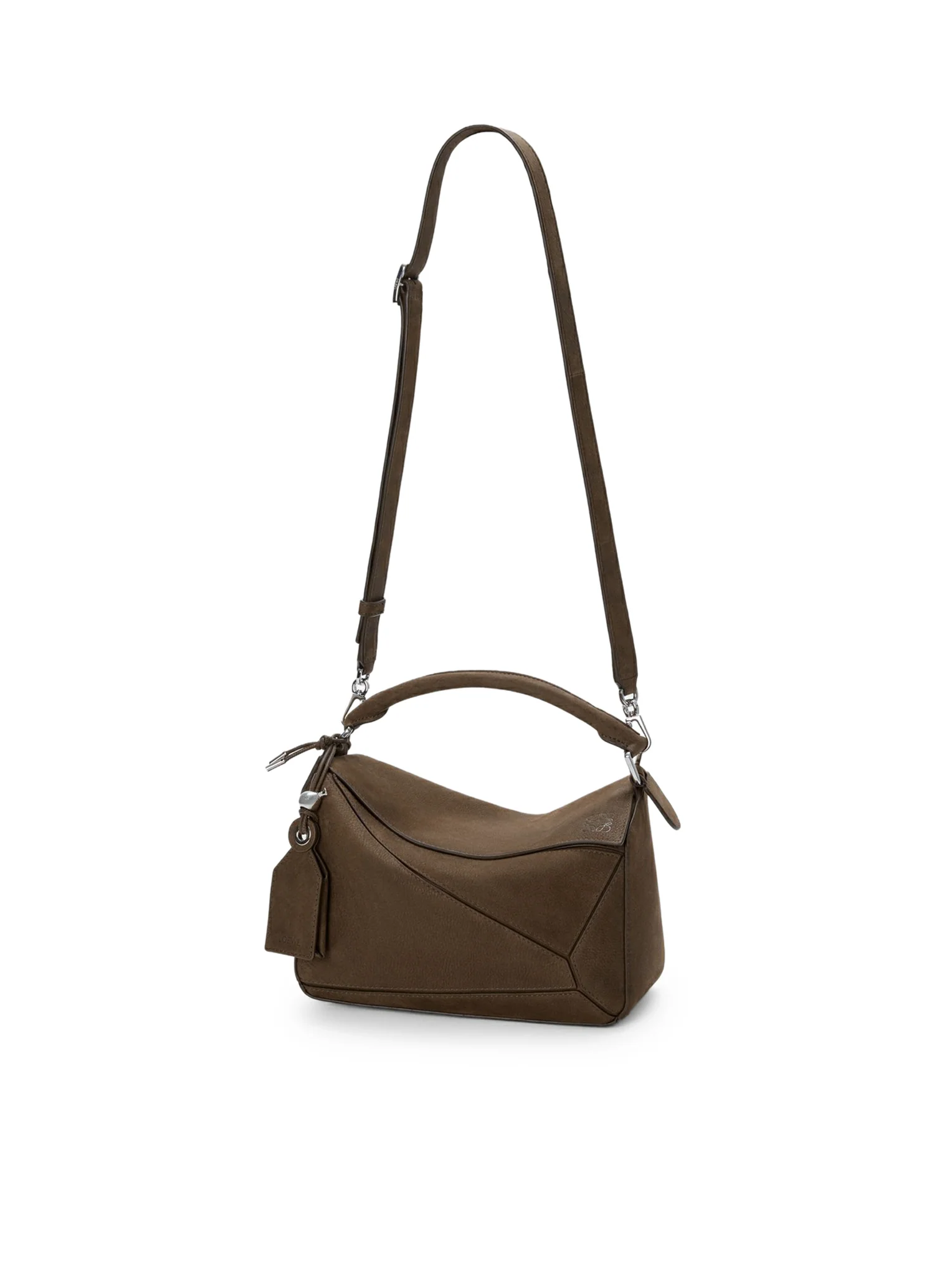 FEATHERLIGHT PUZZLE SMALL BAG IN GARNET NUBUCK - Image 9