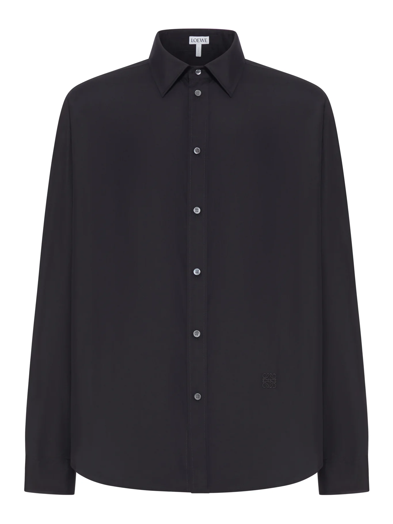 CLASSIC COTTON SHIRT WITH EMBROIDERED ANAGRAM LOGO