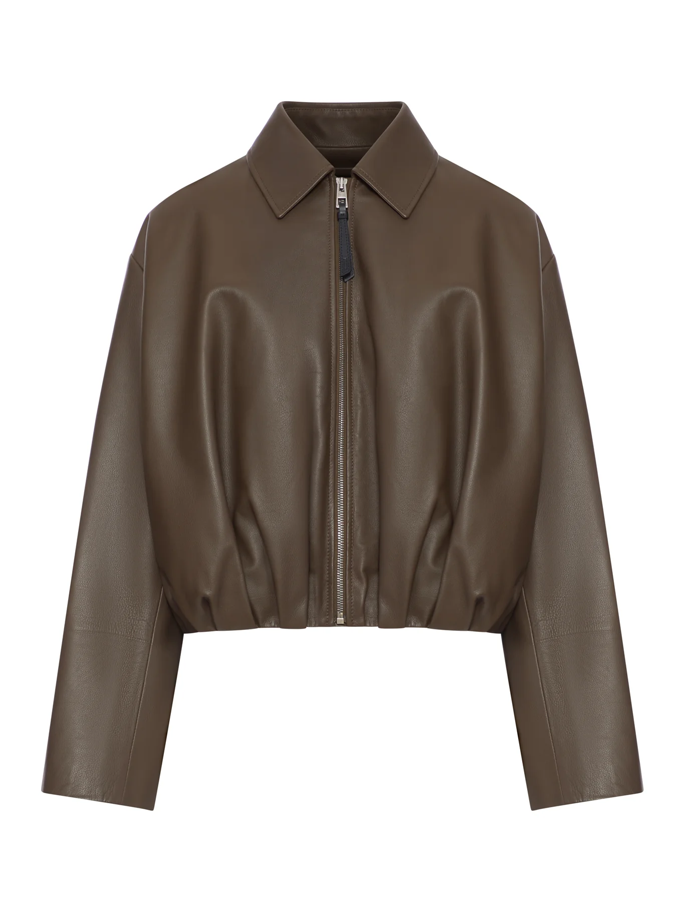 DRAPED LEATHER JACKET