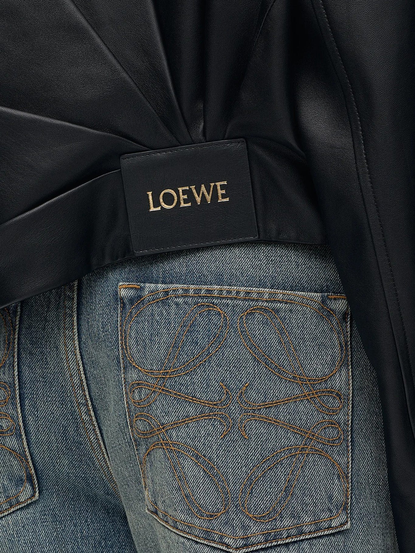 LAMB NAPPA JACKET WITH ASYMMETRIC DRAPING AT THE BACK - Image 5
