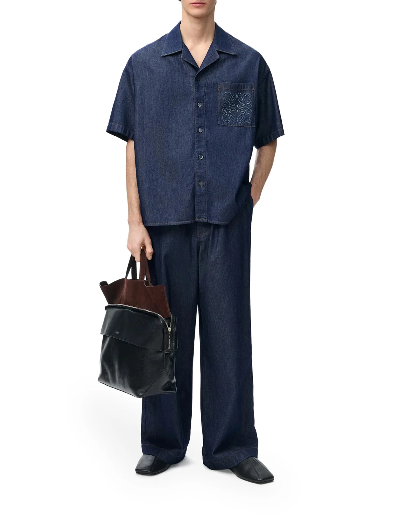 LIGHTWEIGHT COTTON CHAMBRAY SHIRT - Image 2
