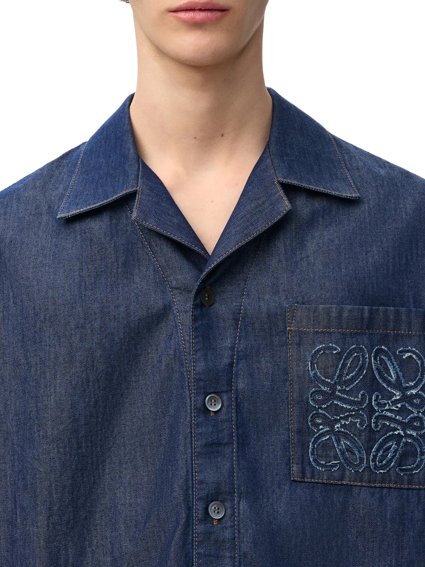 LIGHTWEIGHT COTTON CHAMBRAY SHIRT - Image 5