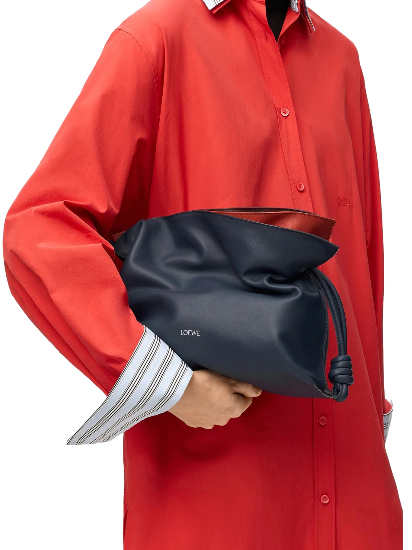 MEDIUM LAYERED FLAMENCO CLUTCH IN NAPPA CALFSKIN - Image 3