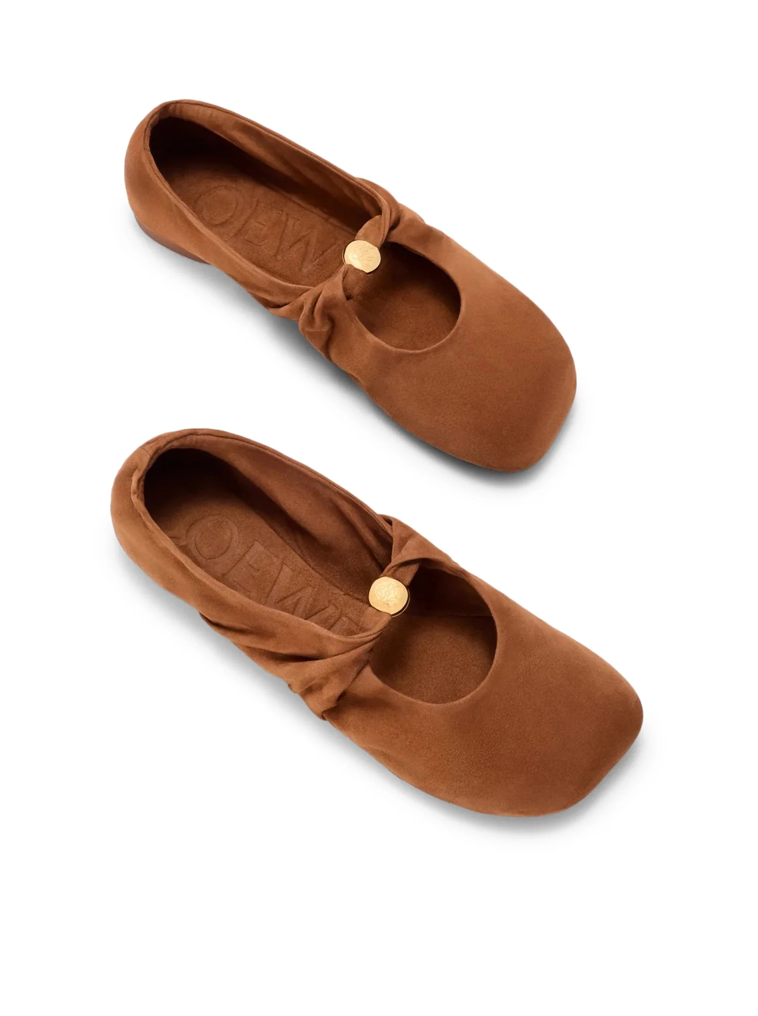 PEBBLE SOFT BALLET FLATS IN SUEDE GOATSKIN - Image 4