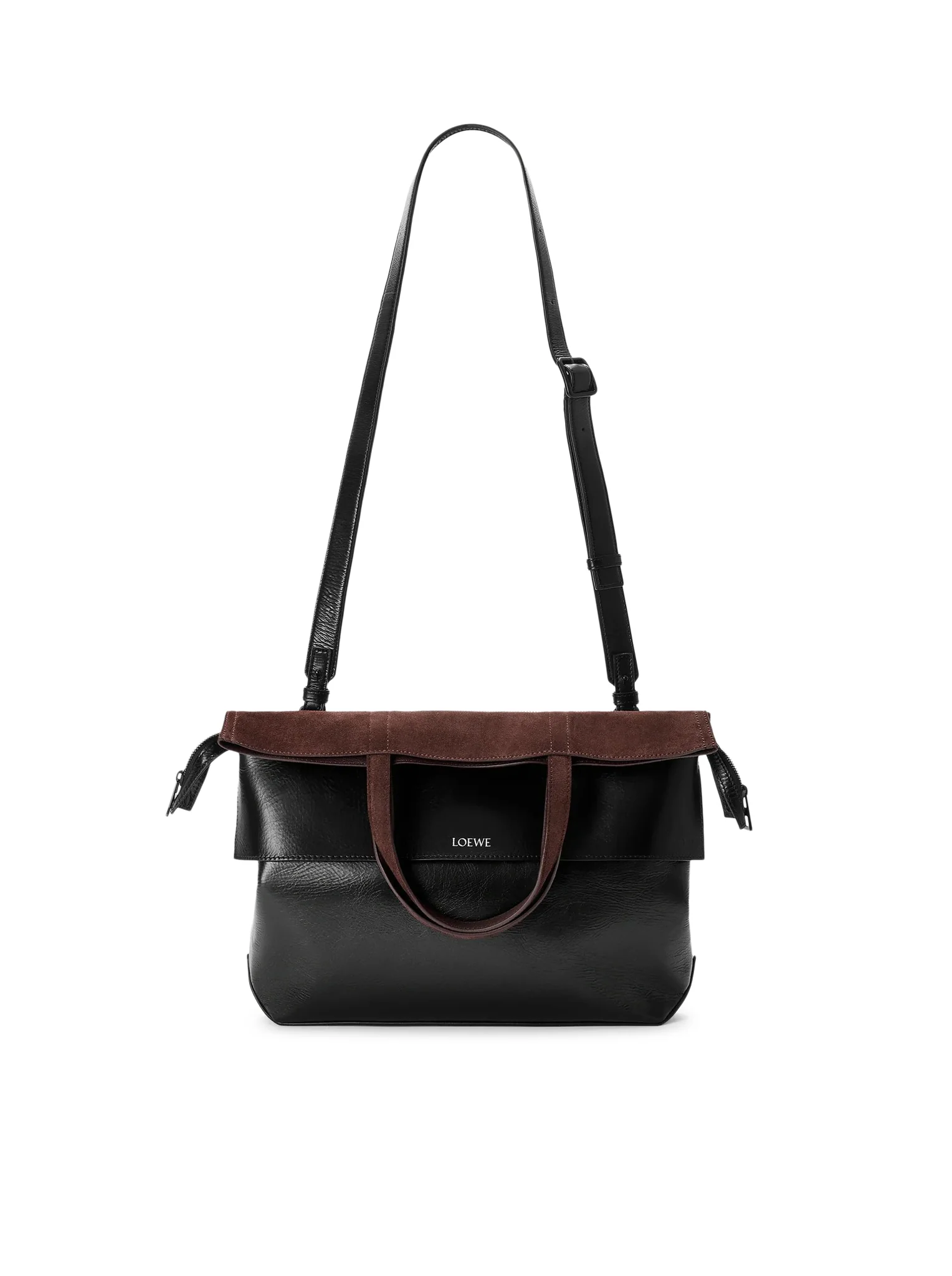 SMALL SWITCH TOTE BAG IN PAPER-EFFECT CALFSKIN AND SUEDE - Image 4