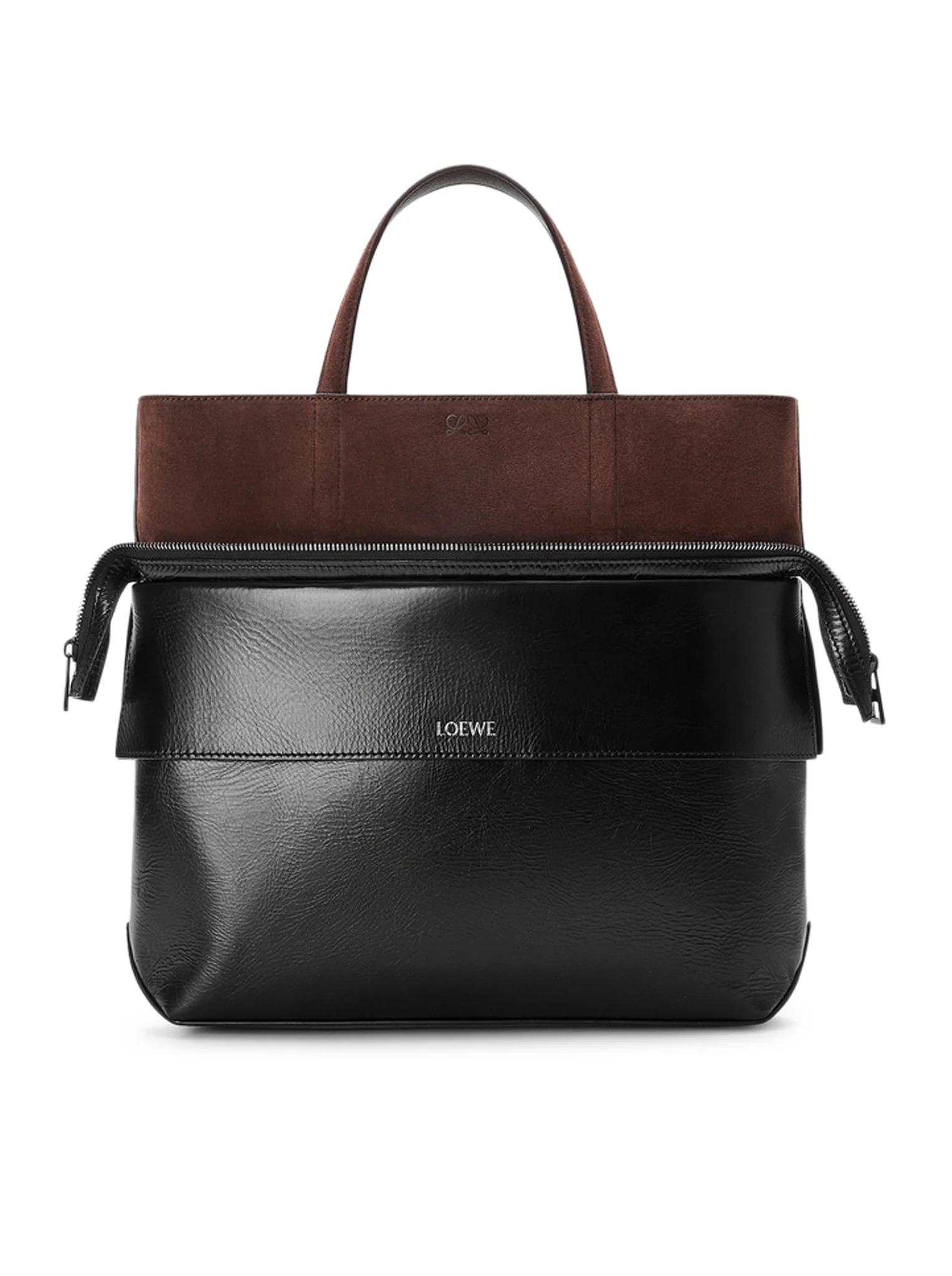 SMALL SWITCH TOTE BAG IN PAPER-EFFECT CALFSKIN AND SUEDE - Image 7