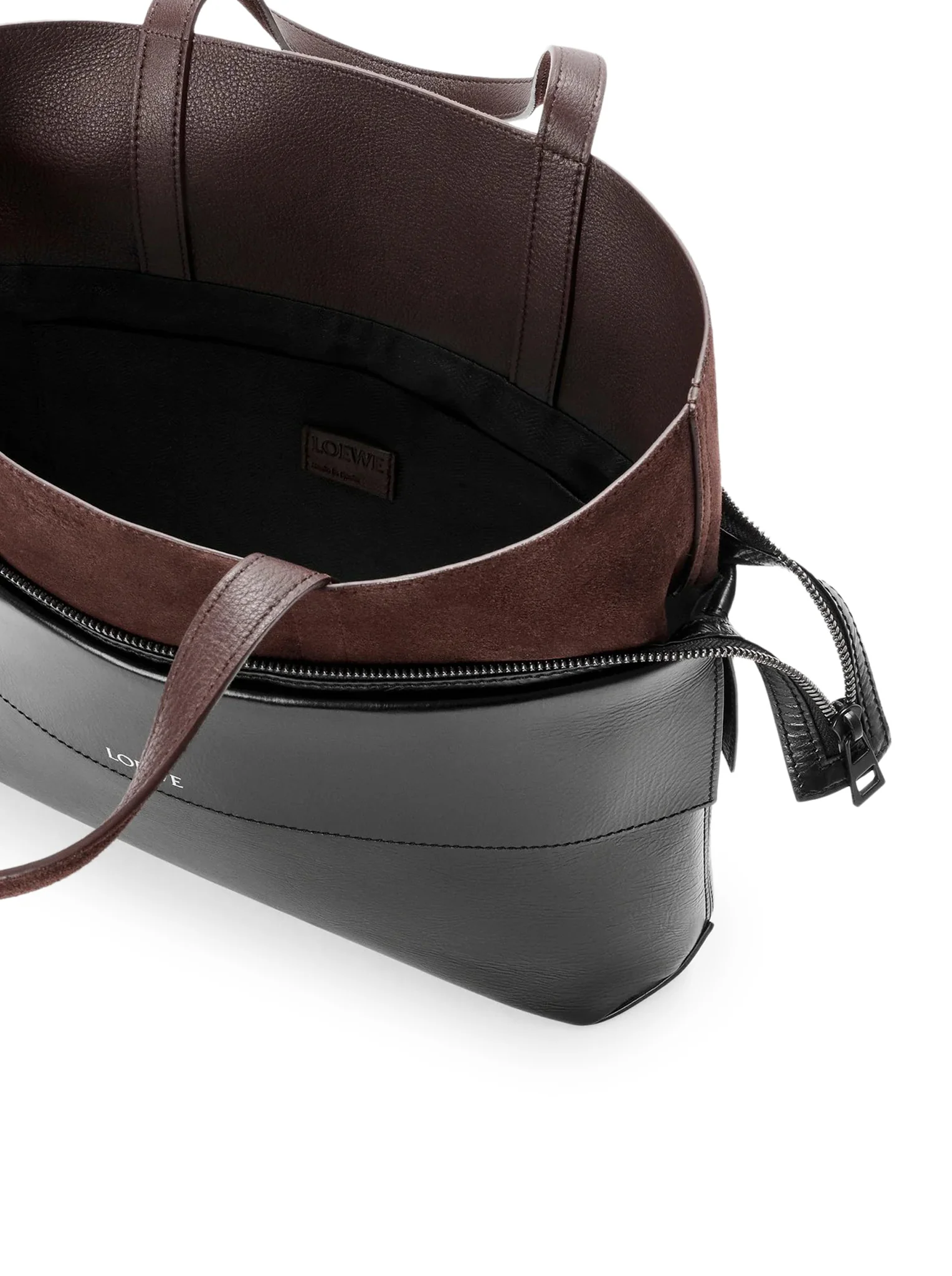 SMALL SWITCH TOTE BAG IN PAPER-EFFECT CALFSKIN AND SUEDE - Image 9