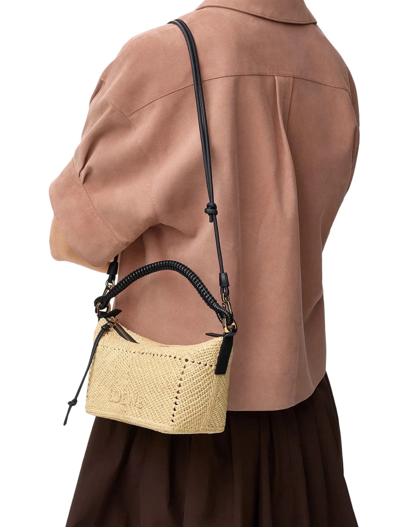 CALA MINI BAG IN CALFSKIN AND RAFFIA - Image 3