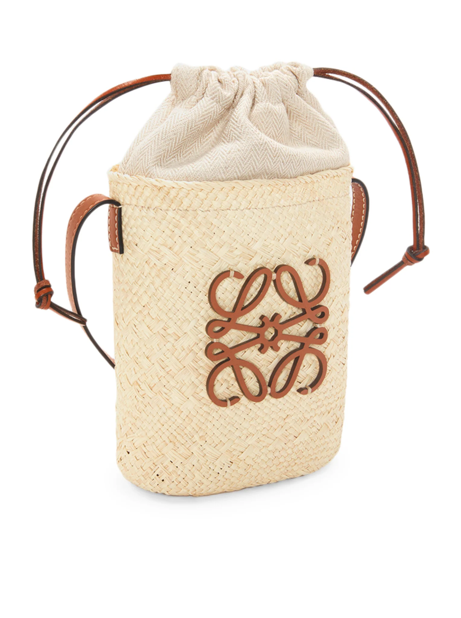 SQUARE BAG IN IRACA PALM AND CALFSKIN - Image 3