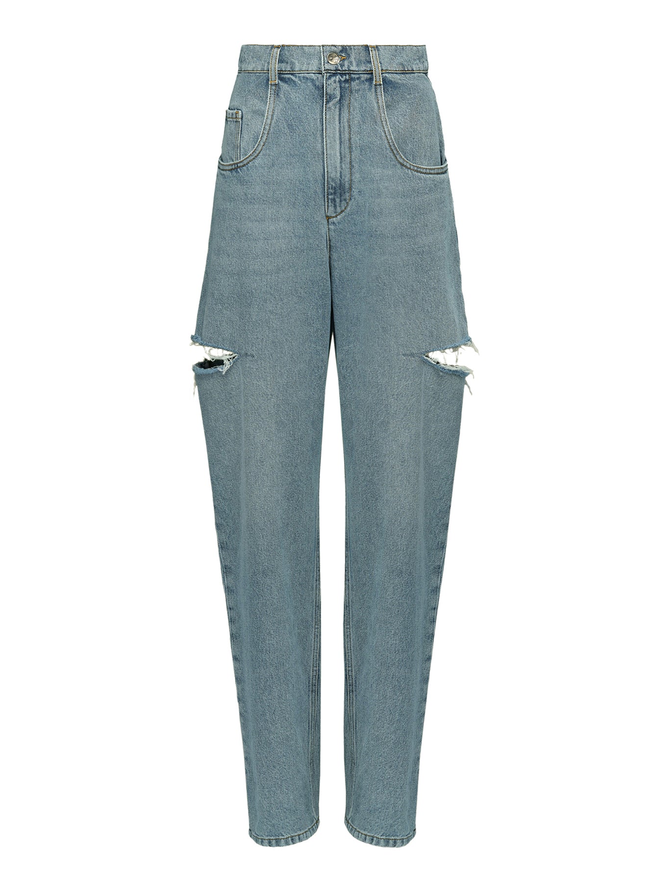 DENIM JEANS WITH SIDE RIPS